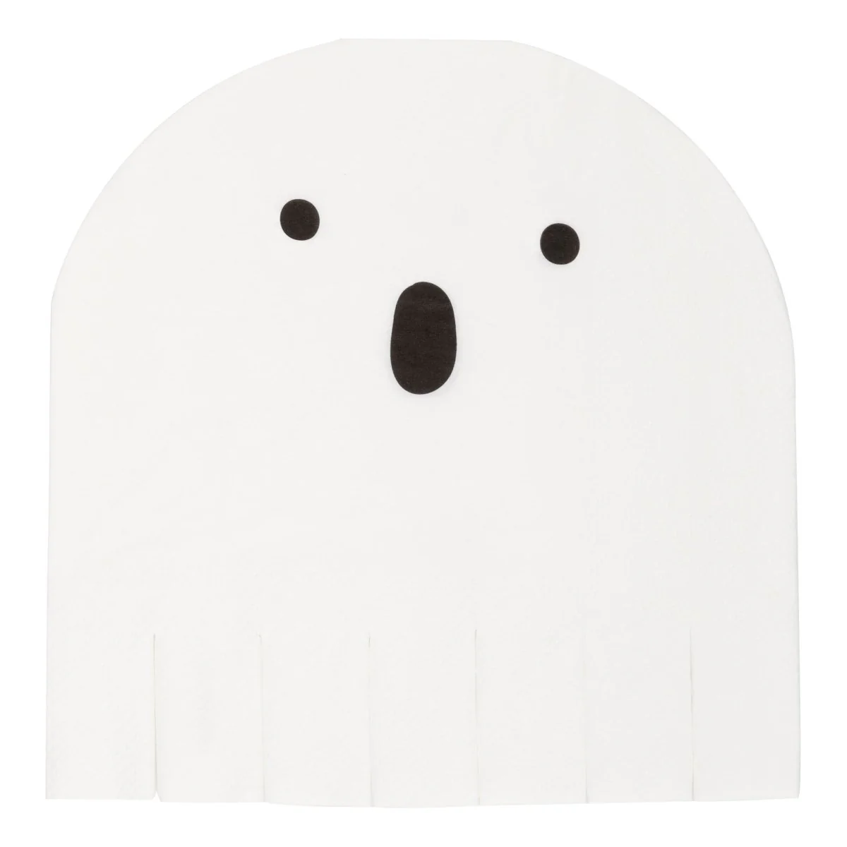 Groovy Halloween Large Ghost Shaped Lunch Napkins, 16 Count