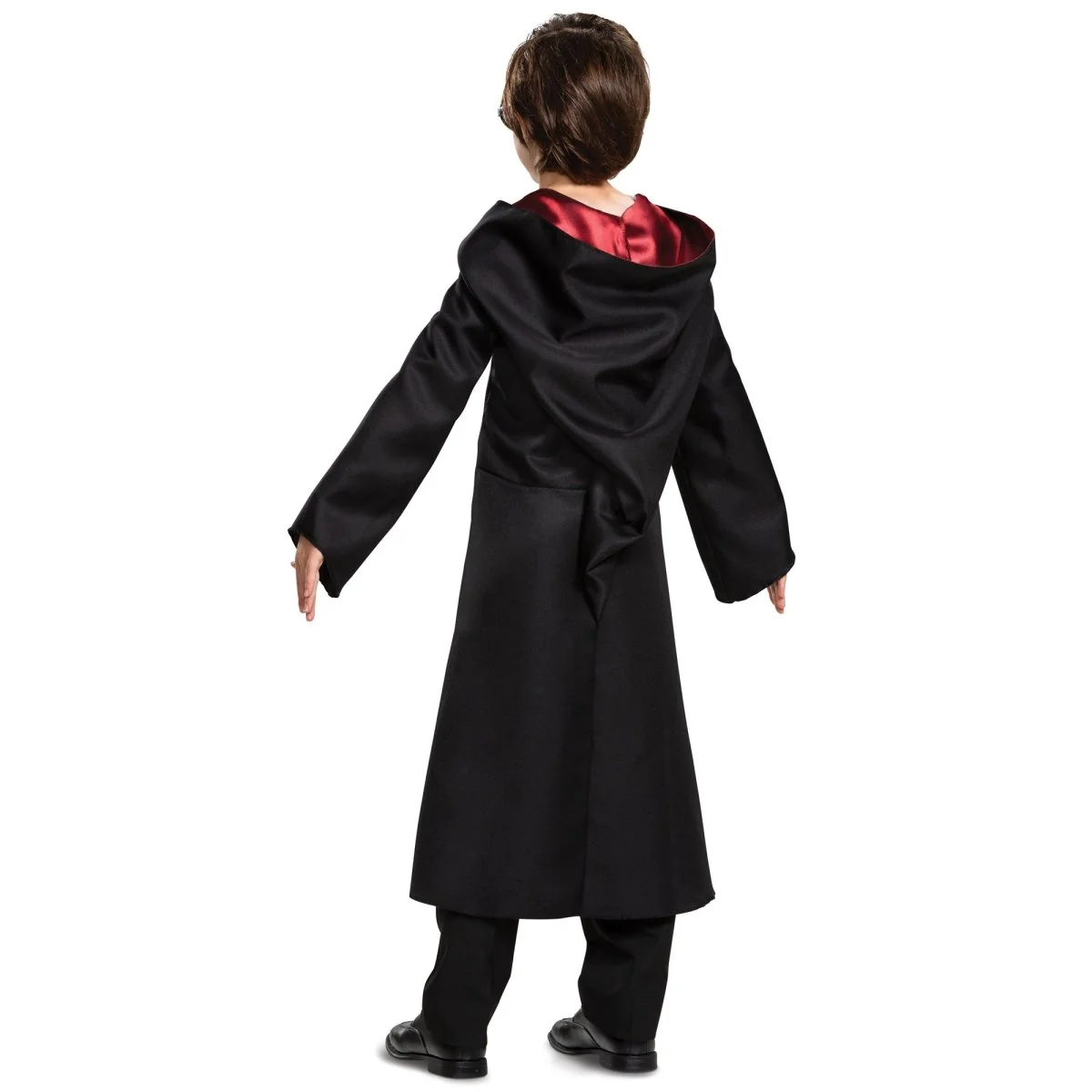Harry Potter Gryffindor Robe Costume for Kids, Black and Red Satin Robe - Image 2