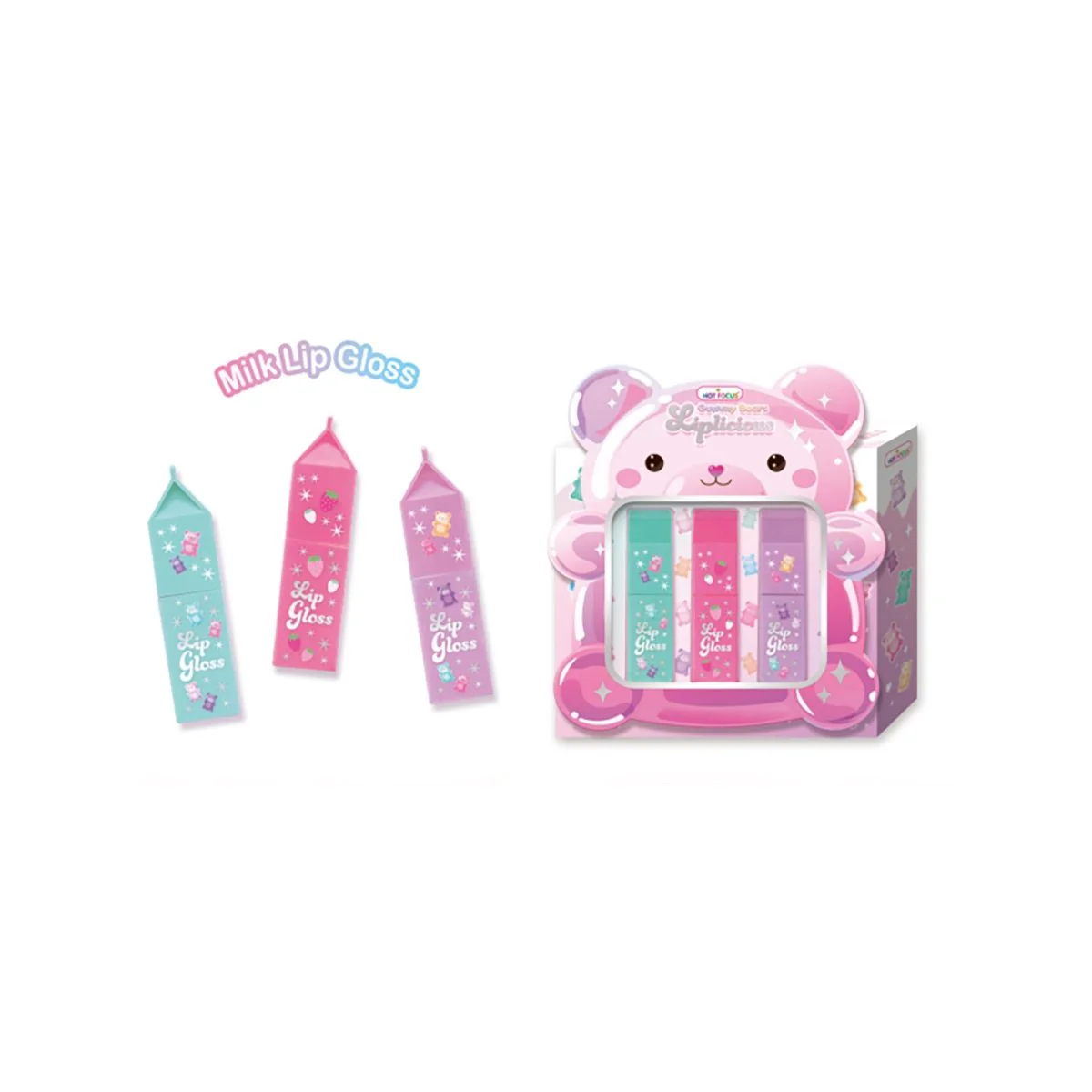 Gummy Bear Liplicious Lip Gloss Kit, 3 Count - Image 3