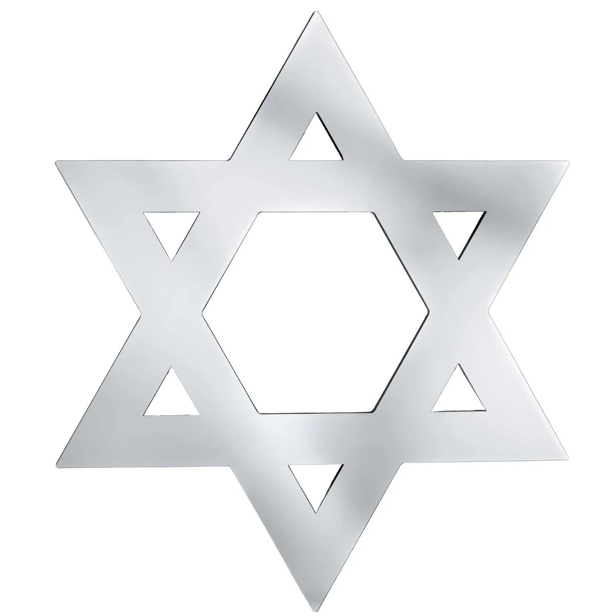 Hanukkah Silver Star of David Hanging Decoration, 18 x 15 Inches, 1 Count