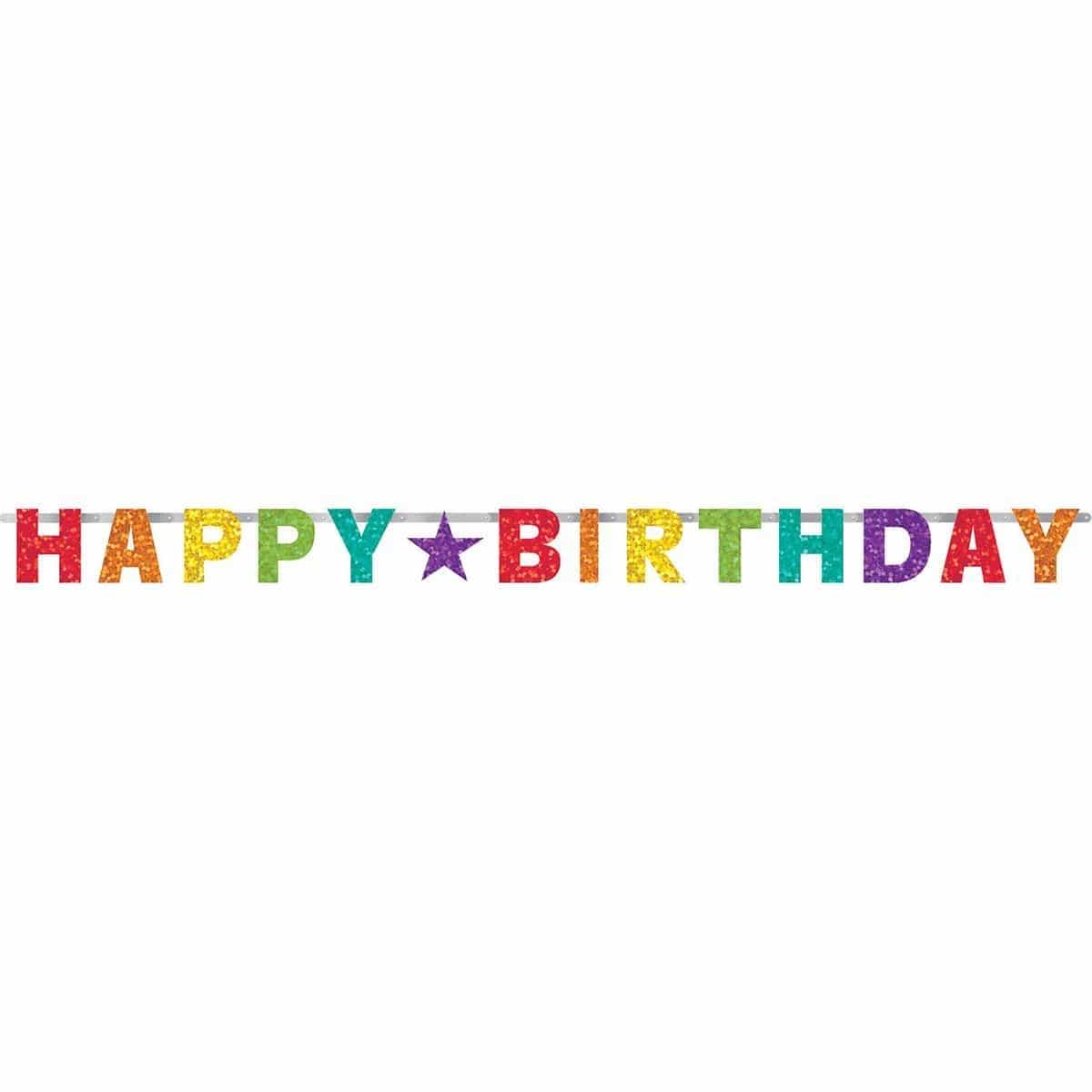 Happy Birthday Banner - Rainbow