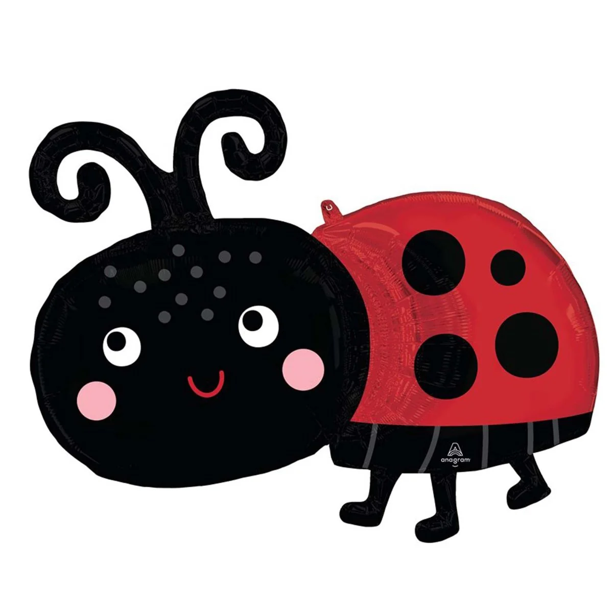 Happy Ladybug Supershape Foil Balloon, 31 Inches, 1 Count