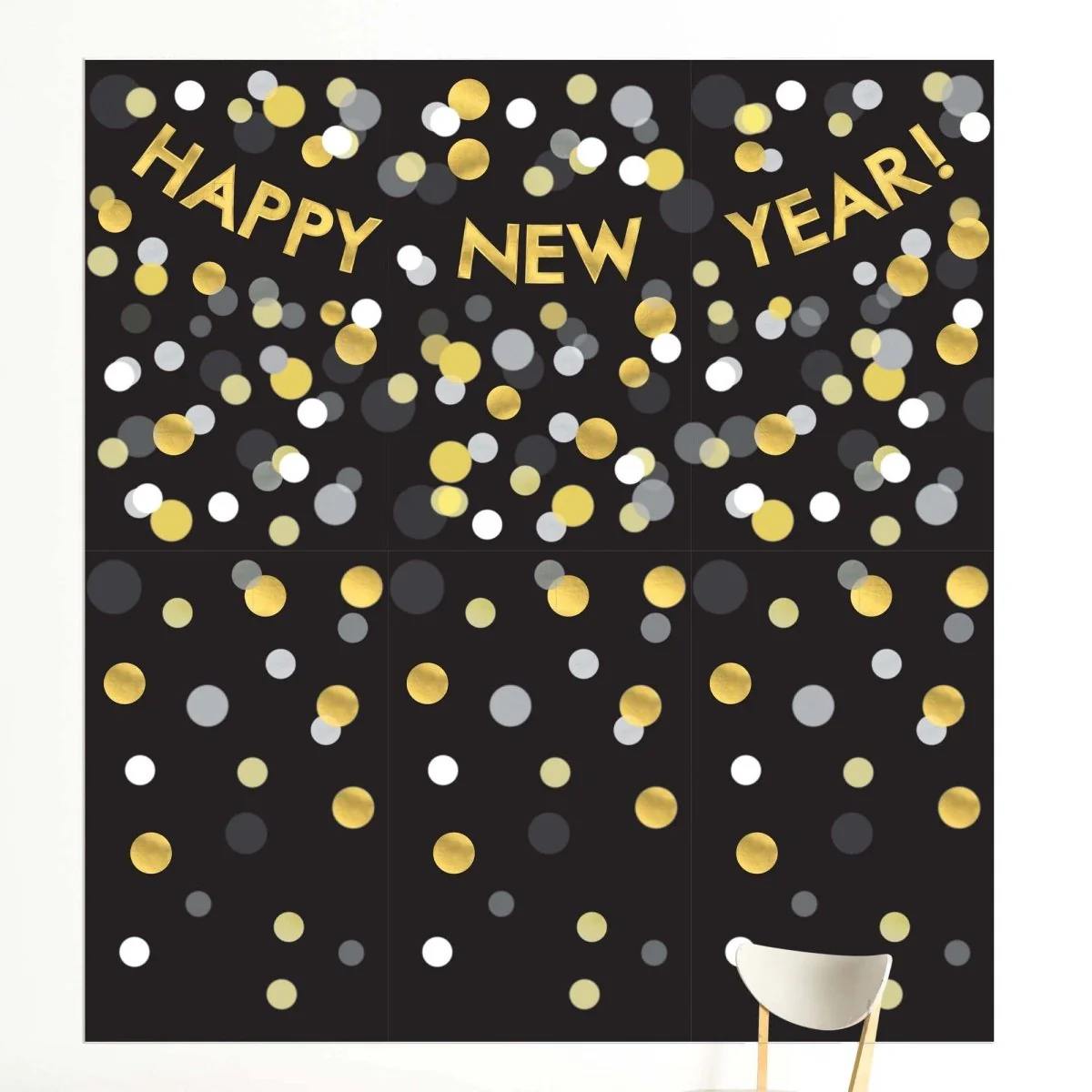Happy New Year Deluxe Scene Setter Kit, 108 x 100 Inches, 1 Count