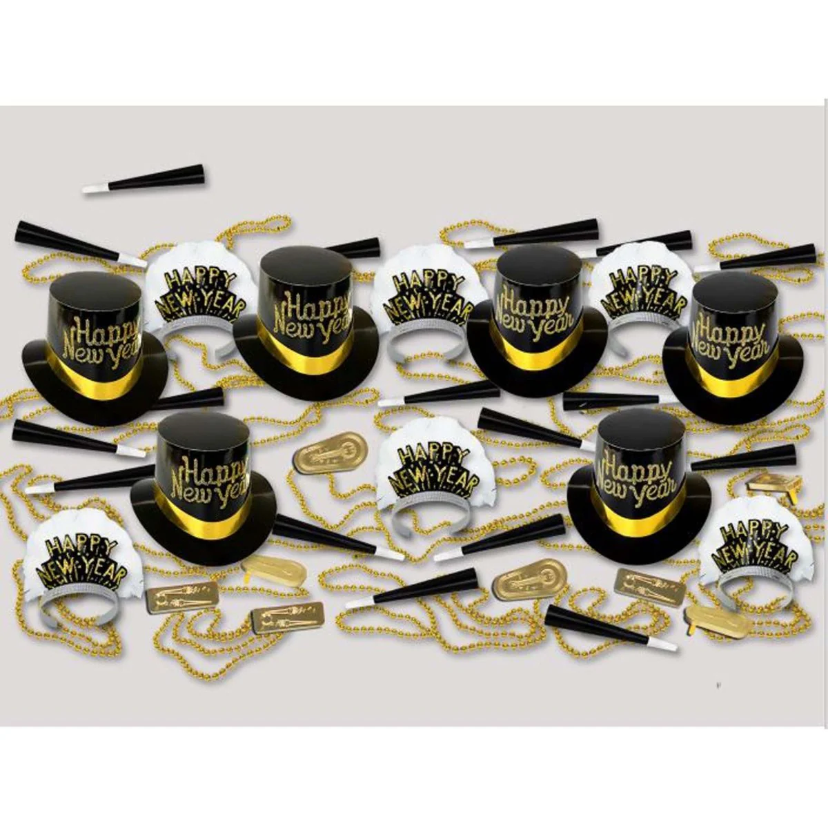 Happy New Year Royal Party Kit for 50 People, 125 Count