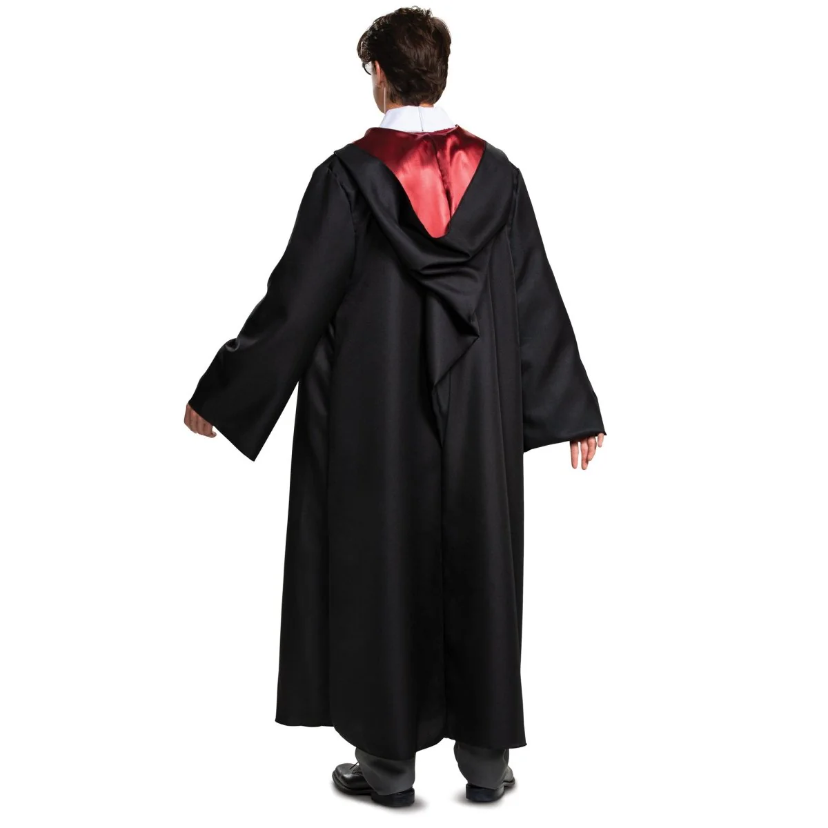 Harry Potter Gryffindor Deluxe Robe Costume for Adults, Black and Red Satin Robe - Image 2