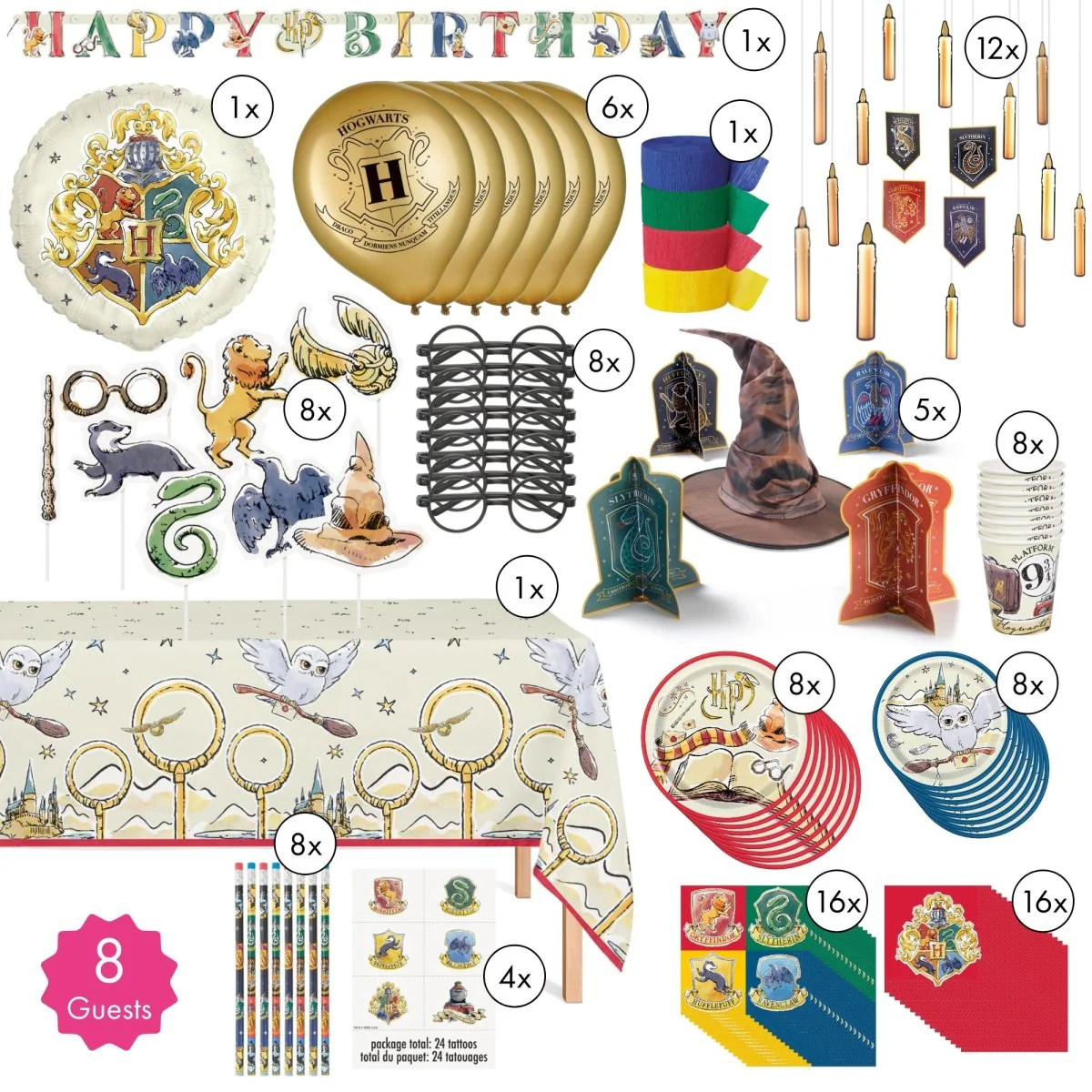 Harry Potter Ultimate Birthday Party Supplies Kit, 8 Guests - Image 2