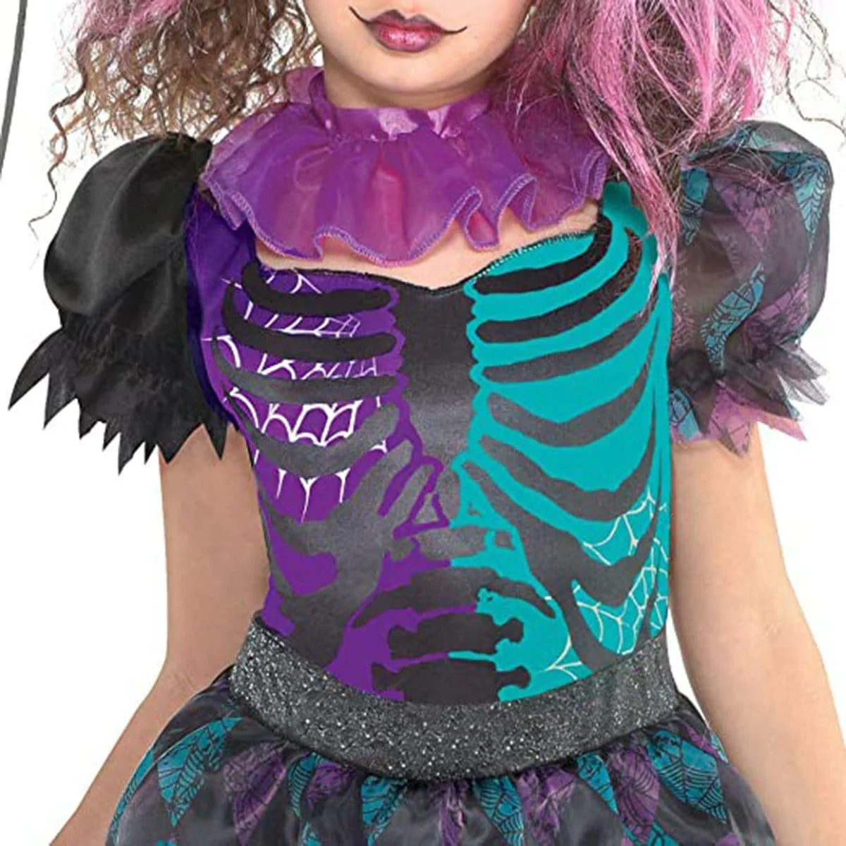 Haunted Harlequin Costume for Kids - Image 2