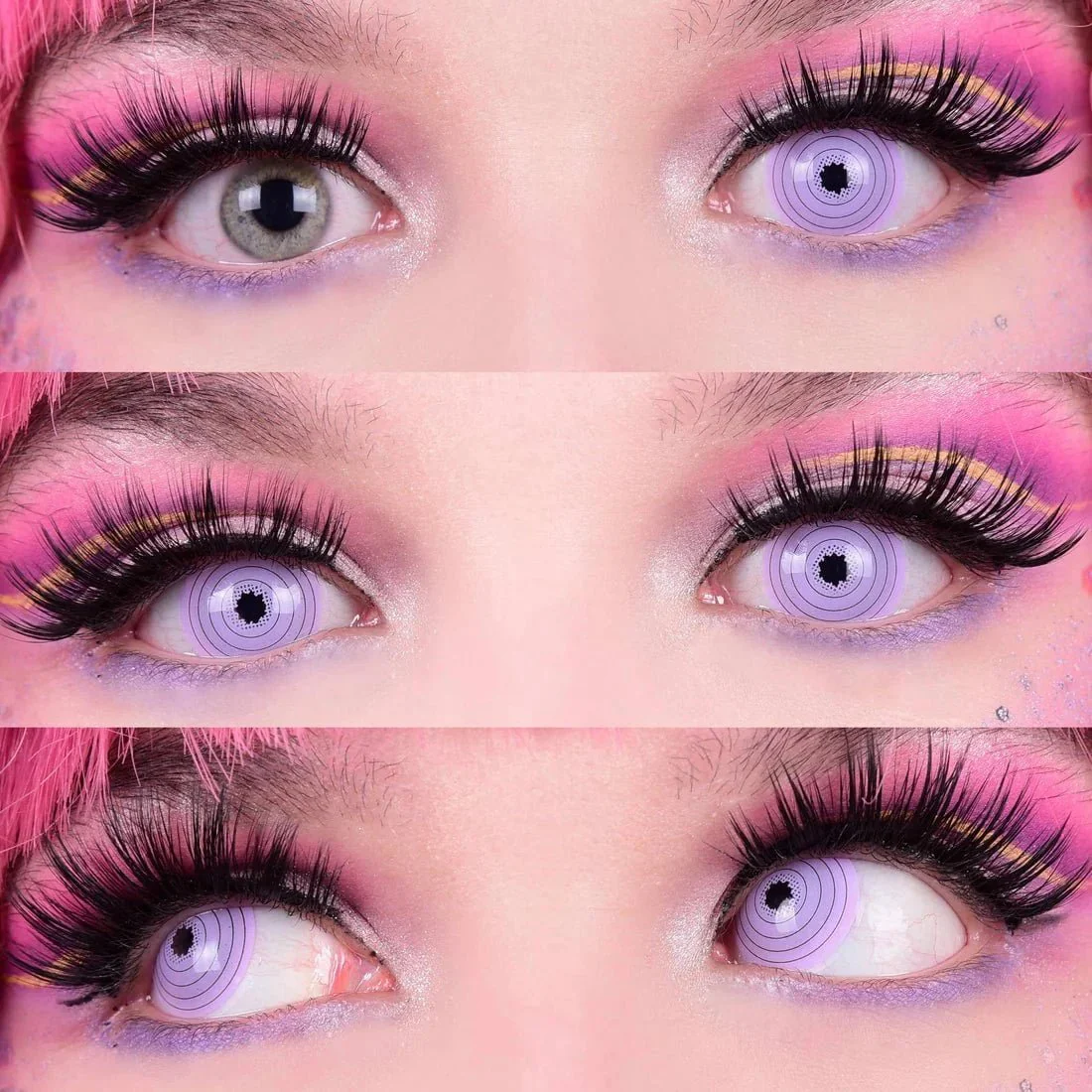 PRIMAL® Rinnegan Haze - Purple Naruto Cosplay Coloured Contact Lenses, 3 Month Usage - Image 5