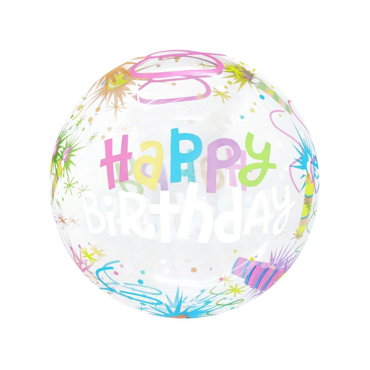 HD Bubble Balloon, Birthday Candles, 20 Inches