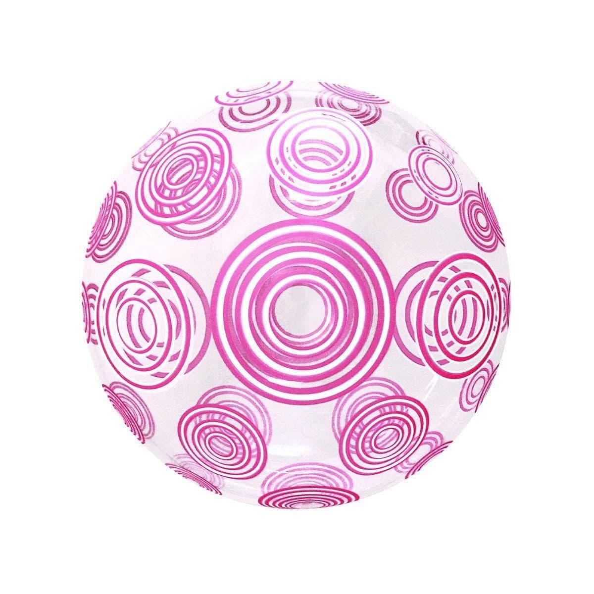 HD Bubble Balloon, Pink Circles, 20 Inches