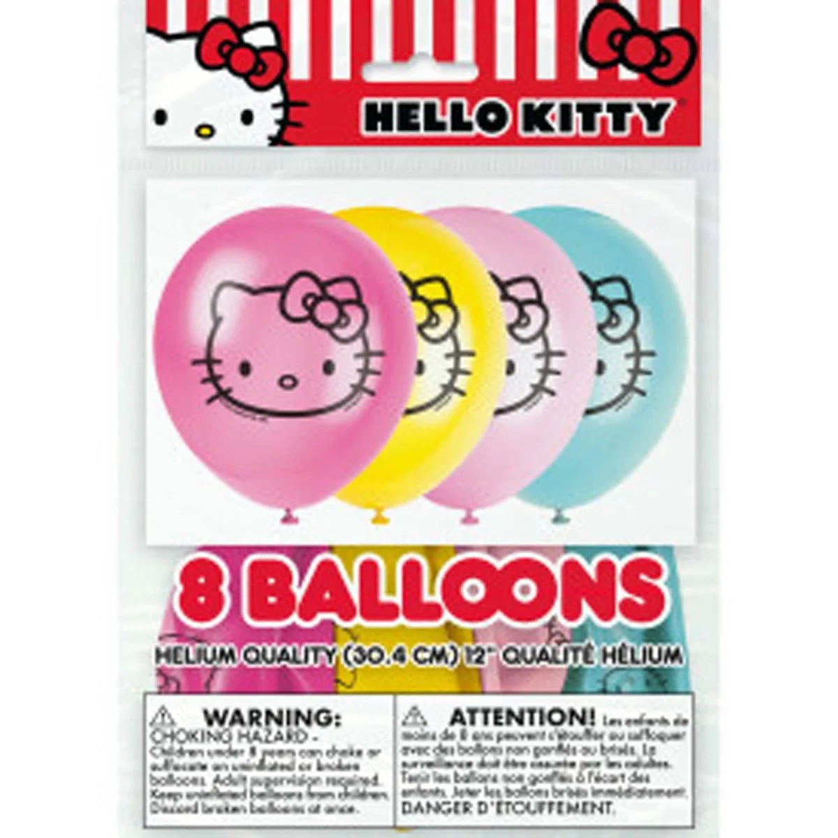 Hello Kitty and Friends Birthday Latex Balloons, 12 Inches, 8 Count - Image 2