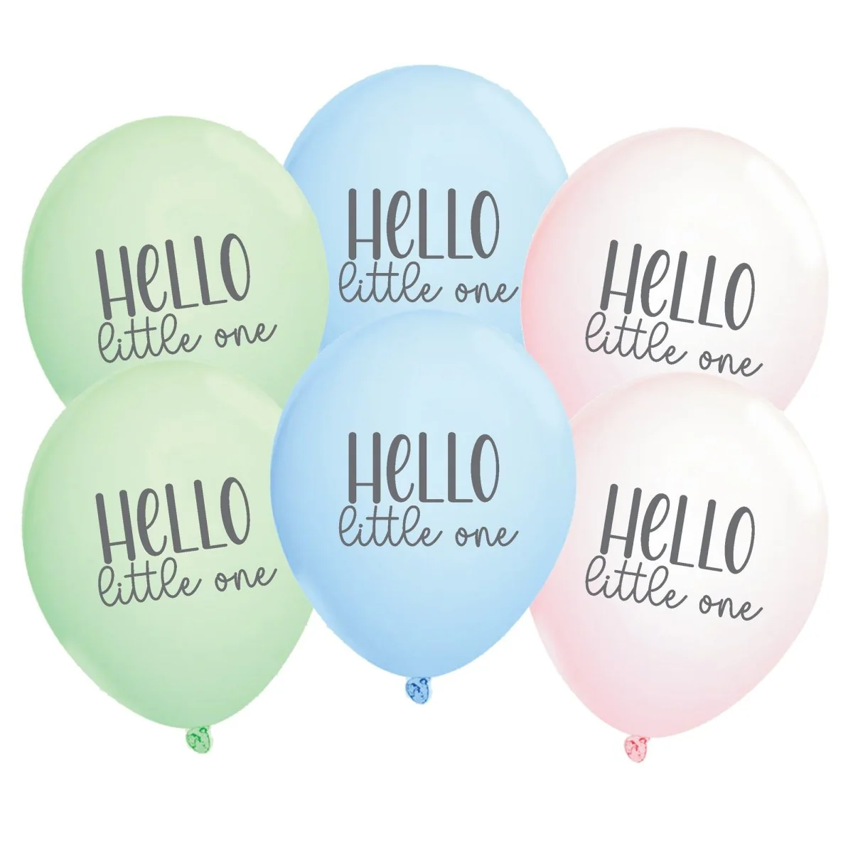 Hello Little One Latex Balloons, 6 Count