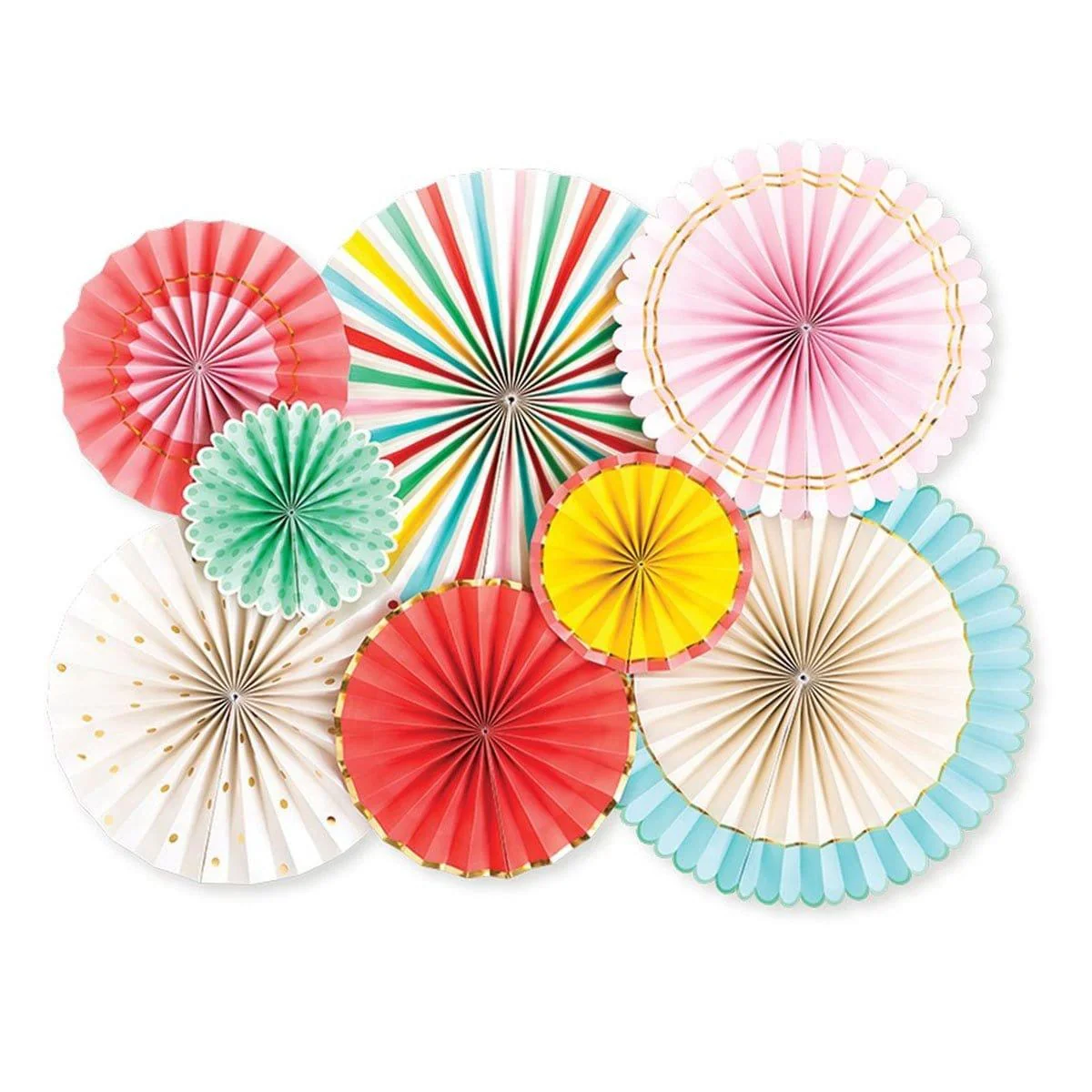 Hip Hip Hooray - Party Fans 8/pkg