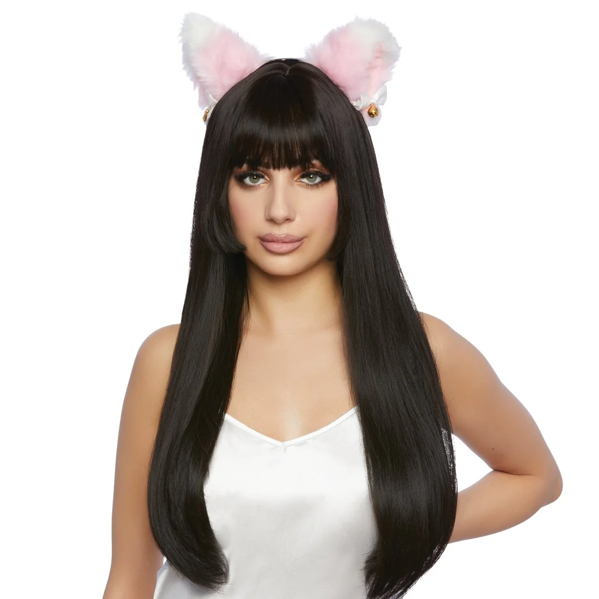 Hitoha Black Long Wig for Adults - Image 5