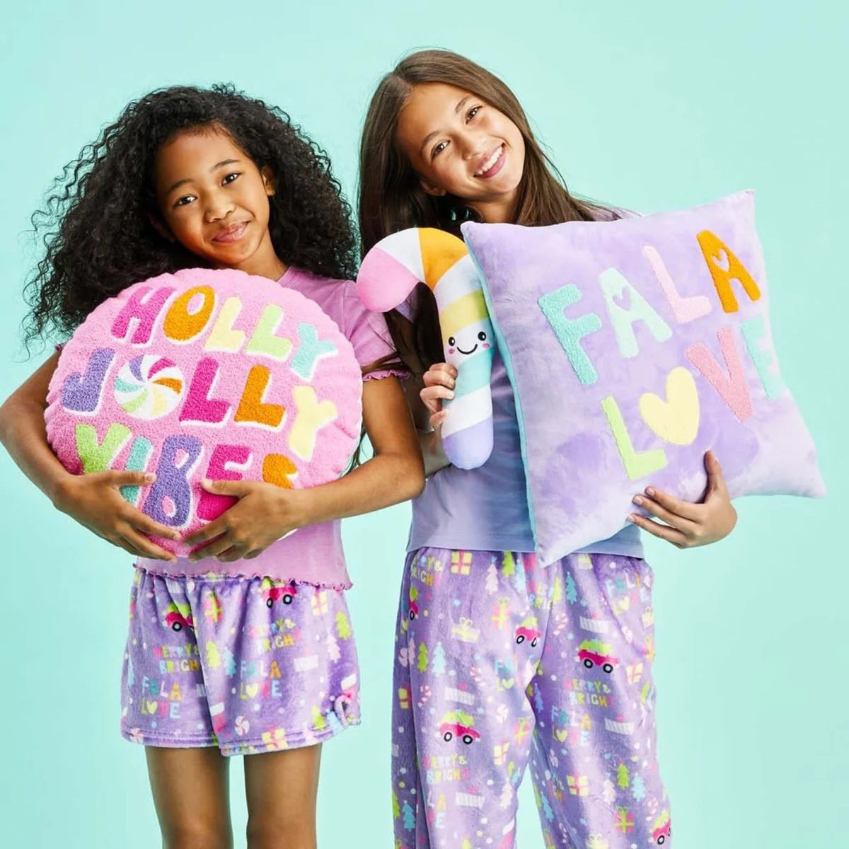 Holly Jolly Vibes Reversible Round Pillow, 1 Count - Image 3
