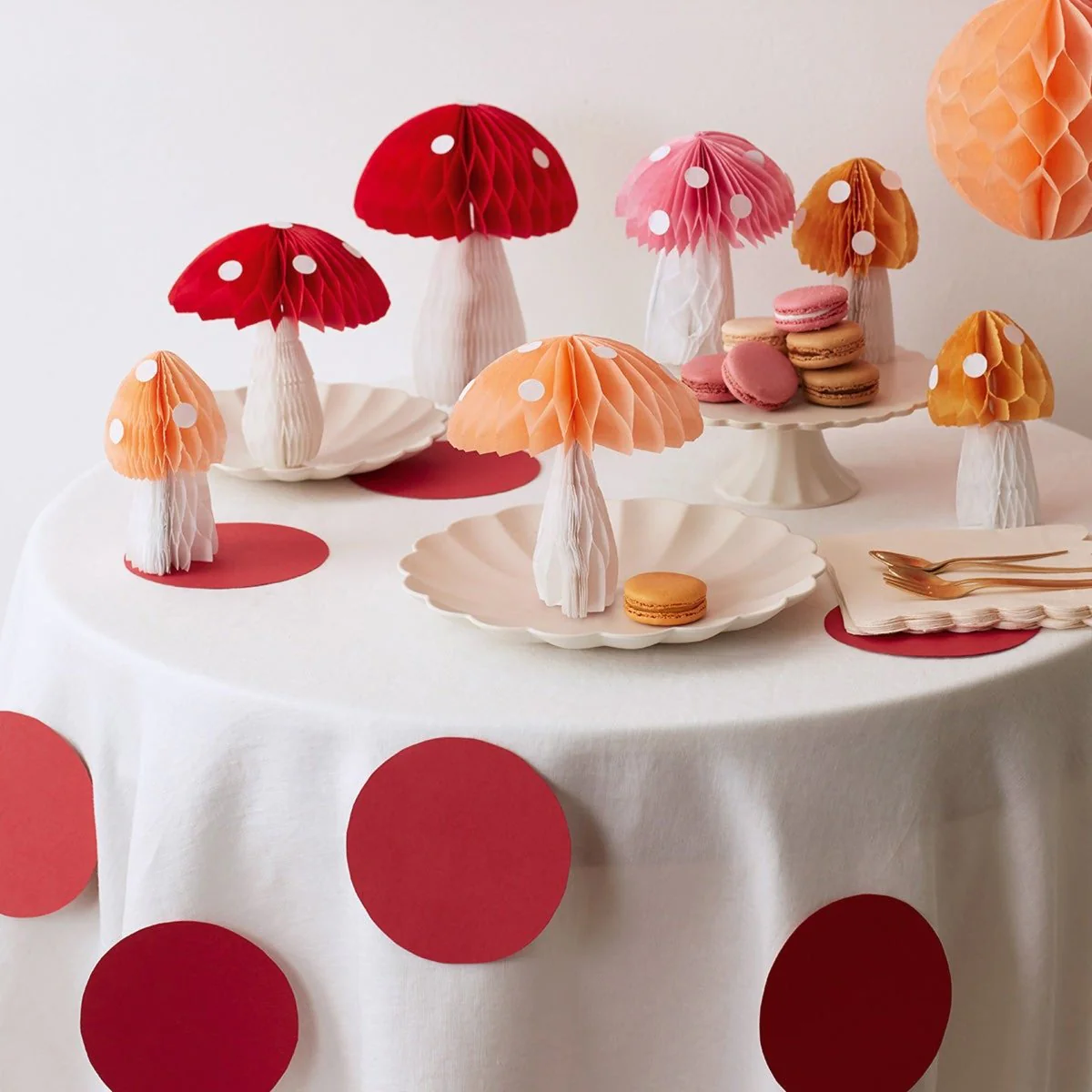 Honeycomb Mushroom Table Decoration, 10 Count - Image 2