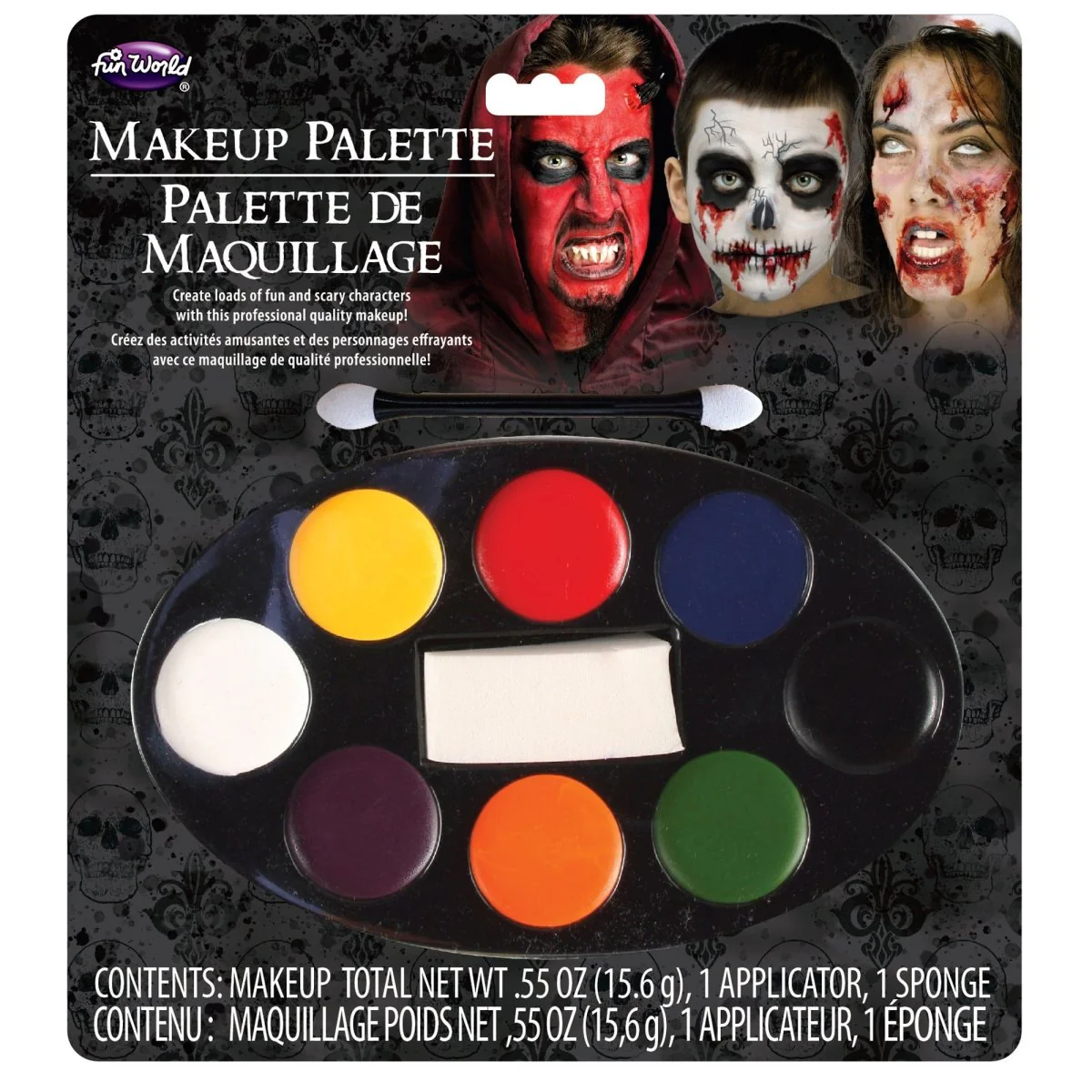Horror Halloween 8 Colour Makeup Palette, 1 Count