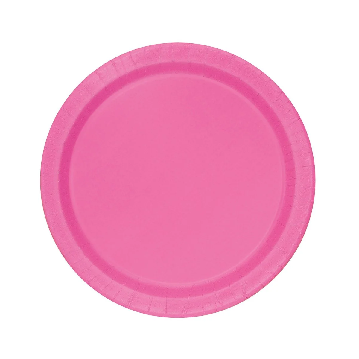 Hot Pink Small Round Dessert Paper Plates, 7 Inches, 8 Count