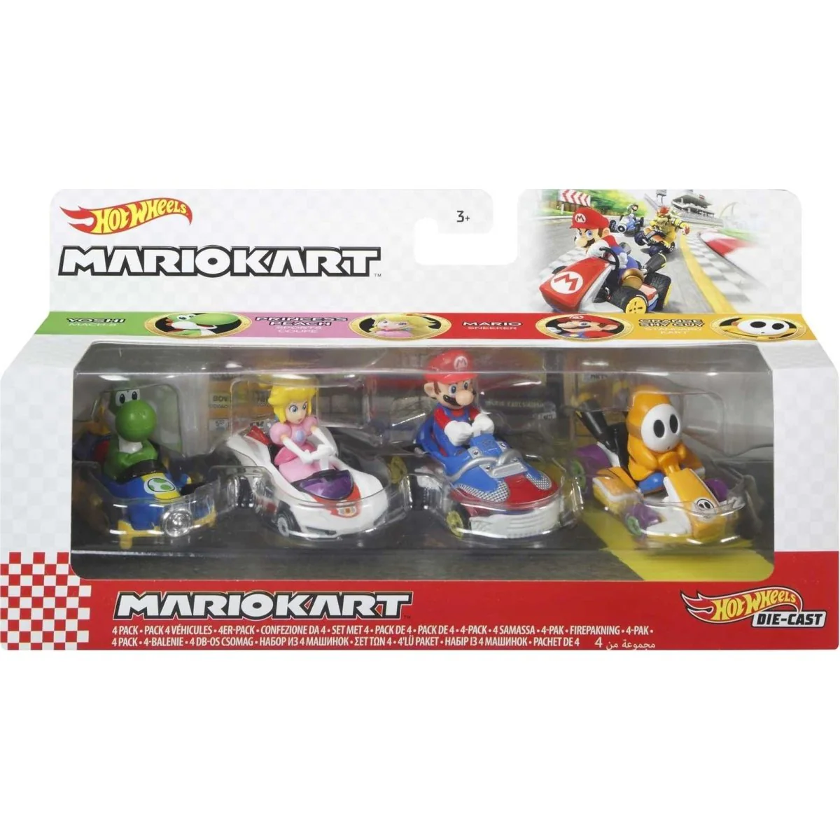 Hot Wheels Mario Kart Vehicles, Assortment, 4 Count - Image 3