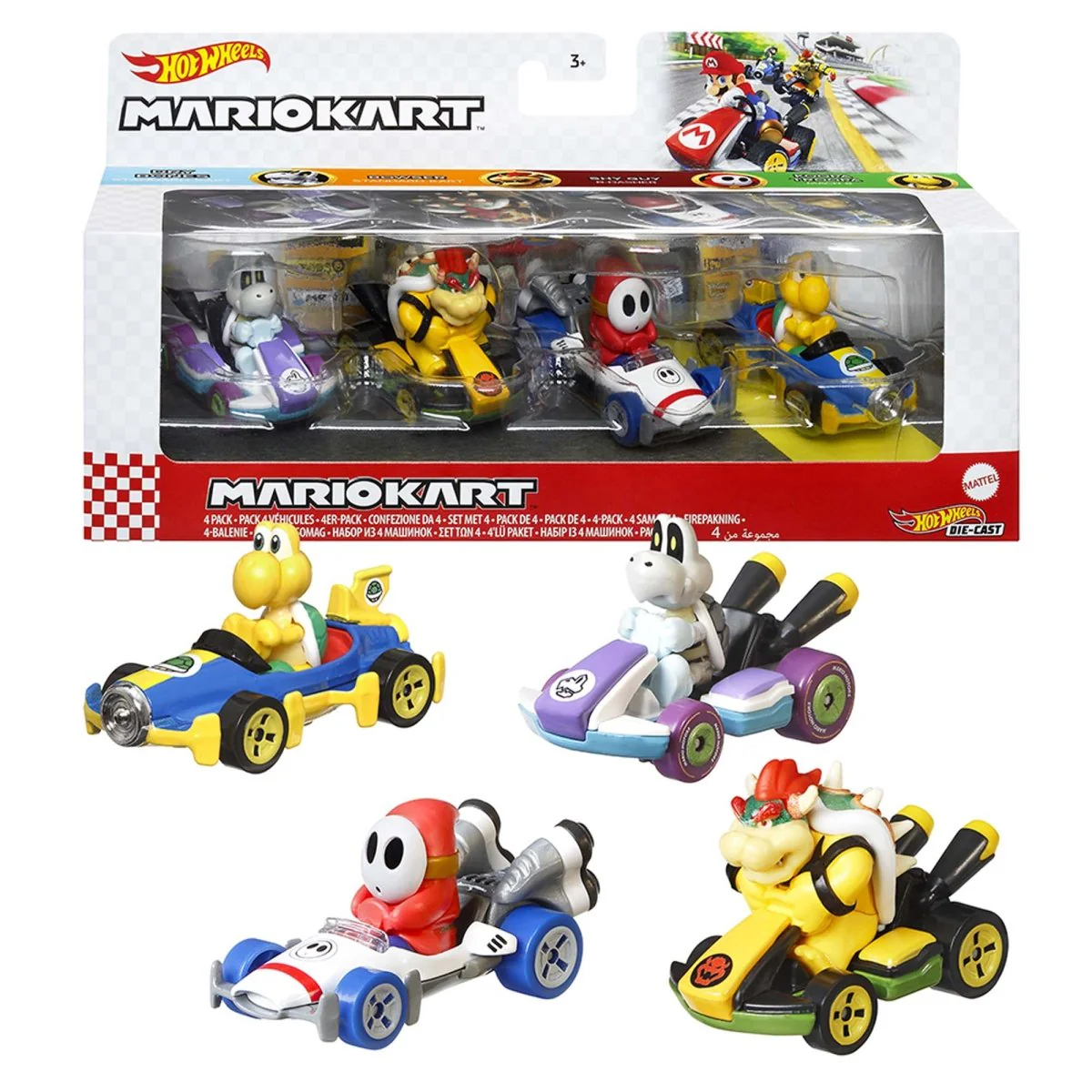 Hot Wheels Mario Kart Vehicles, Assortment, 4 Count - Image 4
