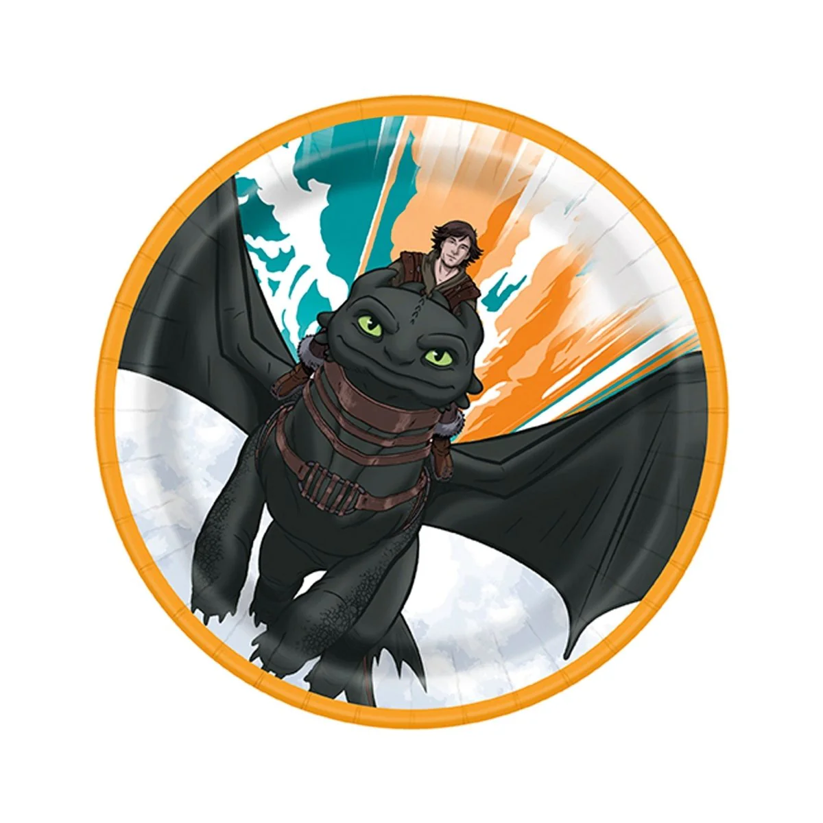How to Train your Dragon Birthday Small Round Dessert Paper Plates, 7 Inches, 8 Count