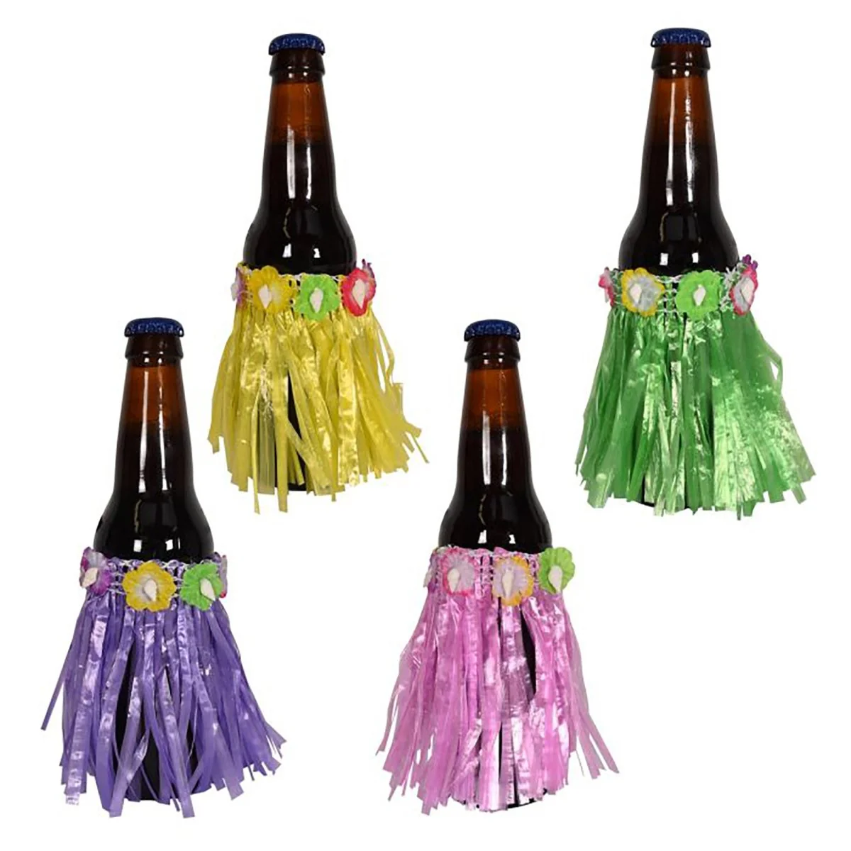 Hula Skirts for Drinks, 3.5 Inches, 4 Count - Image 2