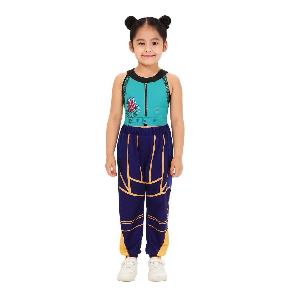 Kpop Anime Cosplay Zoey Idol Rapper Costume for Kids, Demon Hunter Inspired Pop Signer