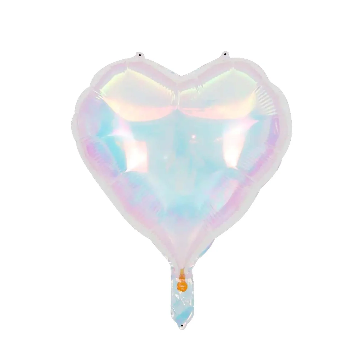 Iridescent Air-Filled Heart Shaped Foil Balloon, 18 Inches, 1 Count