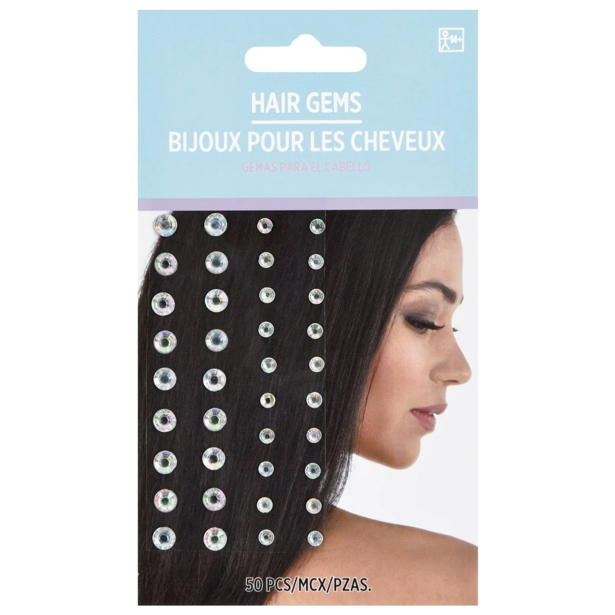 Iridescent Hair Gems, 1 Count