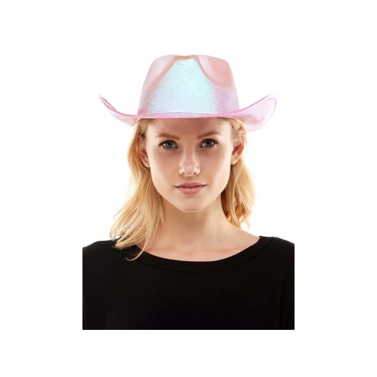 Iridescent Pink Cowboy Hat for Adults - Image 2