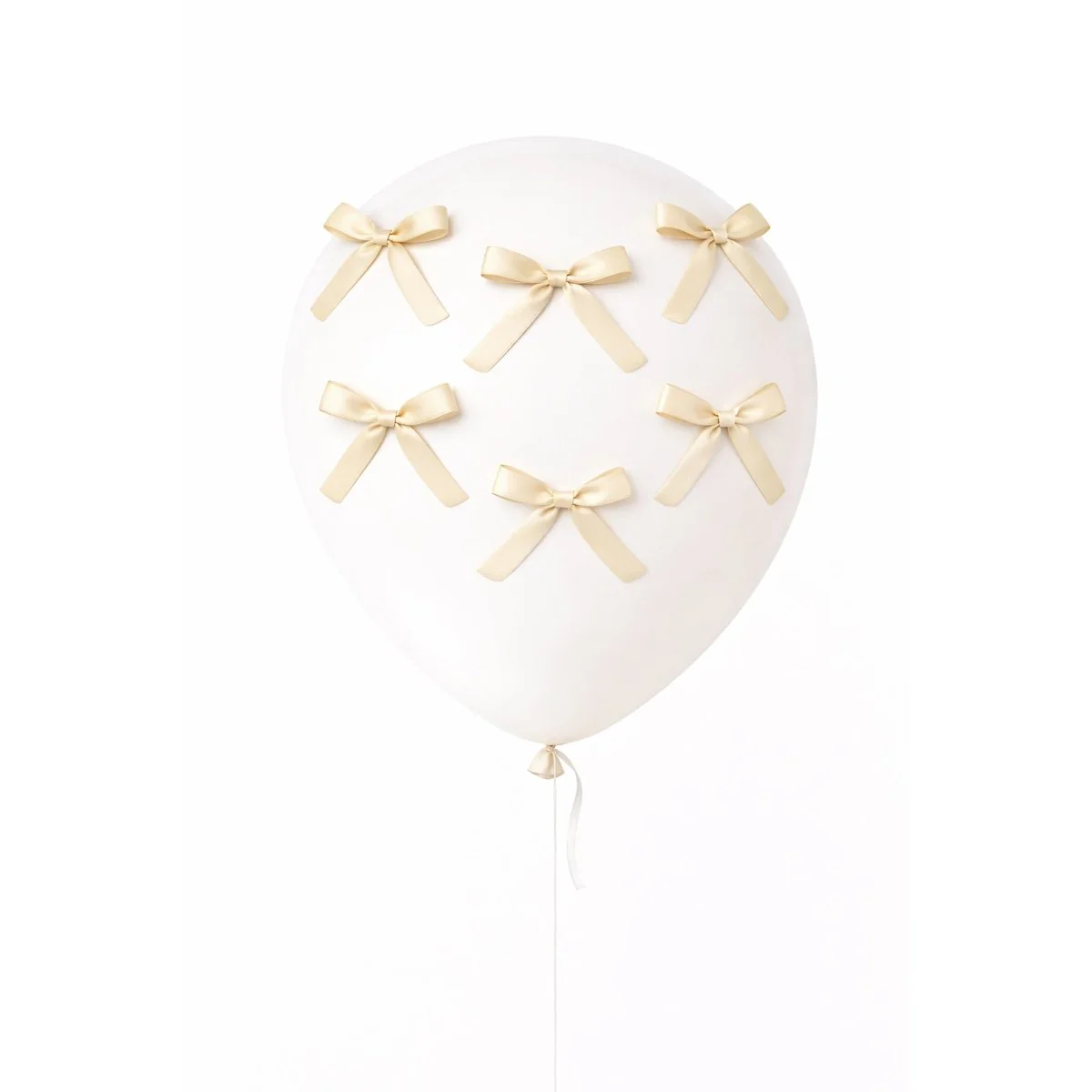 Ivory White Satin Decorative Bows, 3.5 Inches, 12 Count