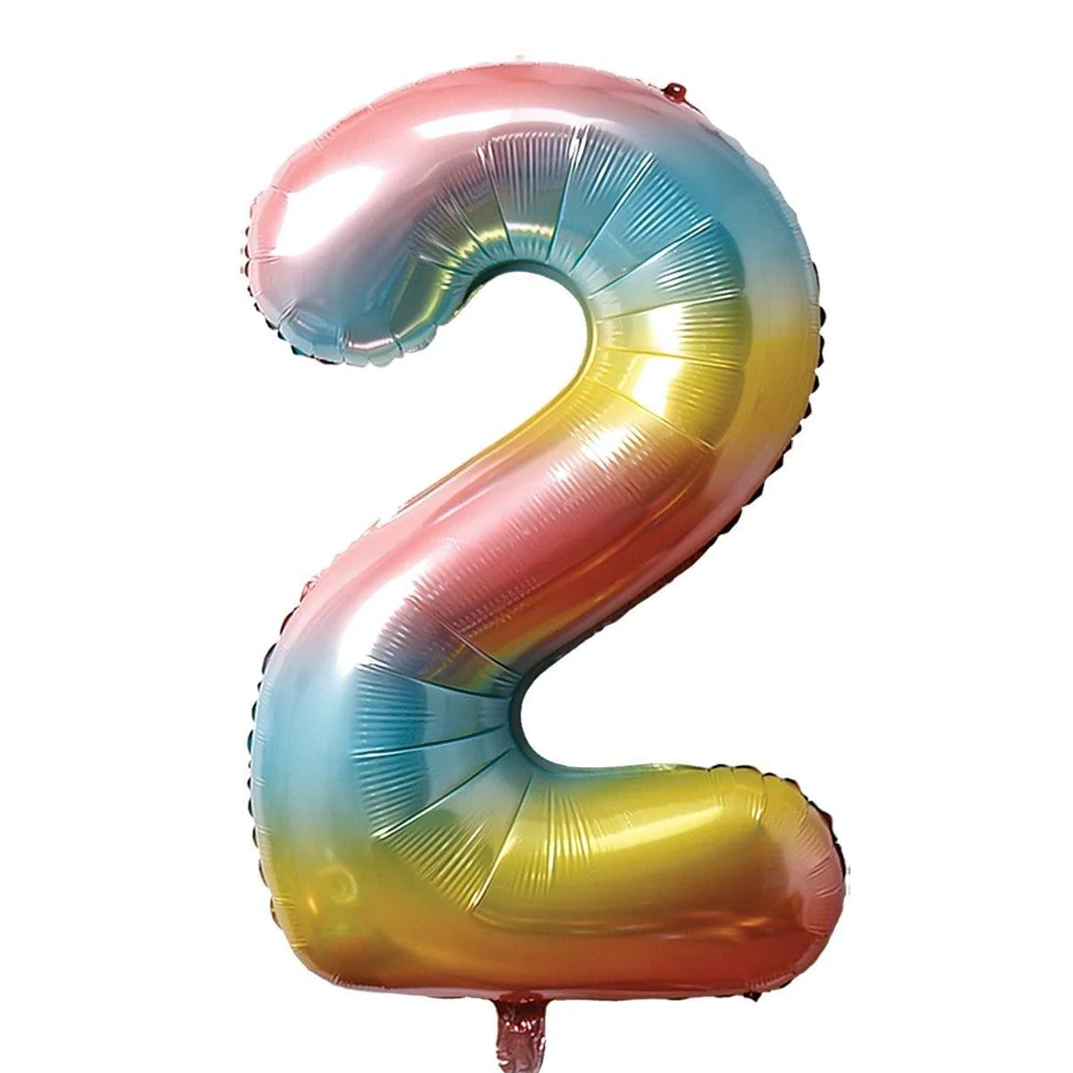 Jelly Ombre Number 2 Foil Balloon, 34 Inches