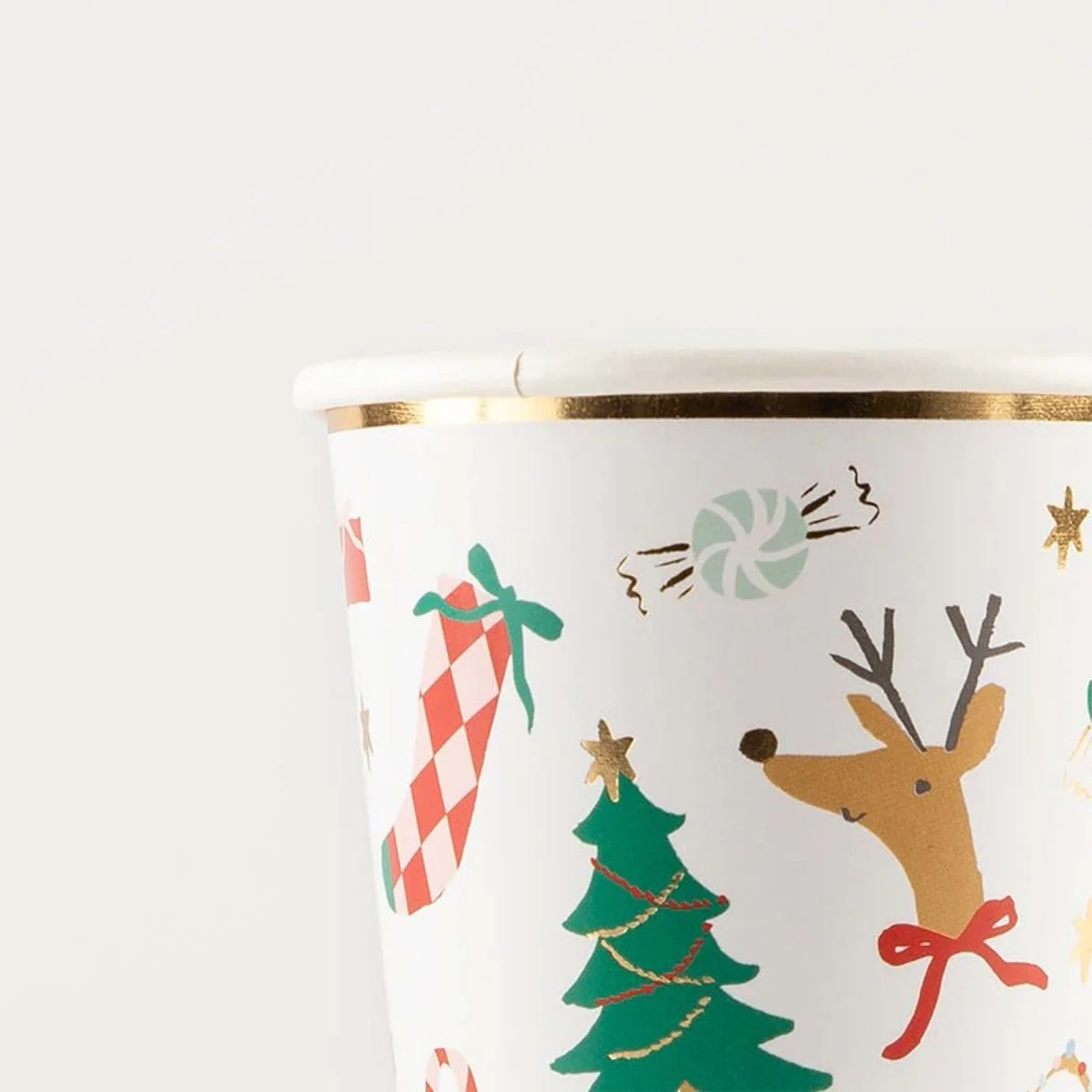 Jolly Christmas Paper Cups, 9 Oz, 8 Count - Image 2