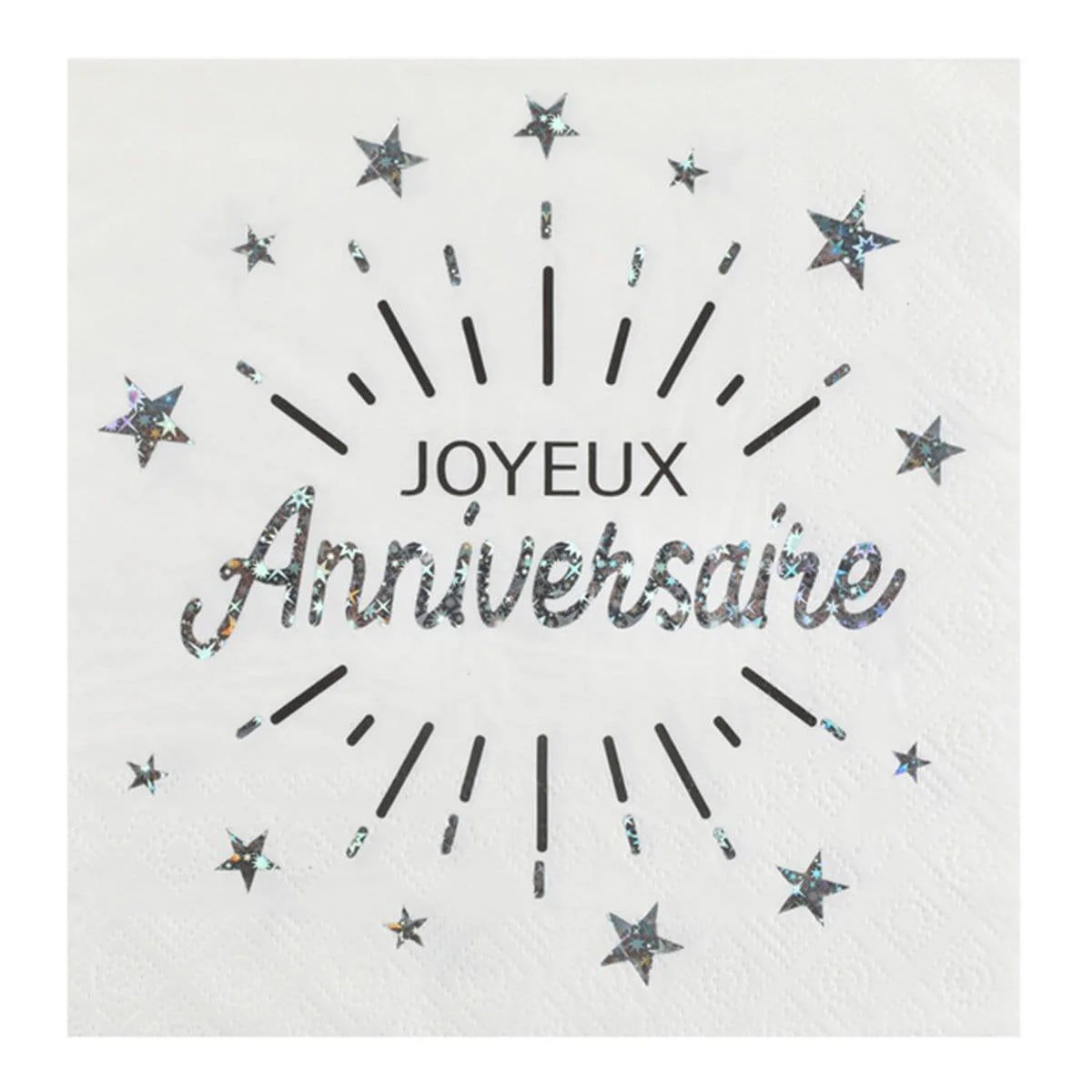 Joyeux Anniversaire Lunch Napkins, 20 Count