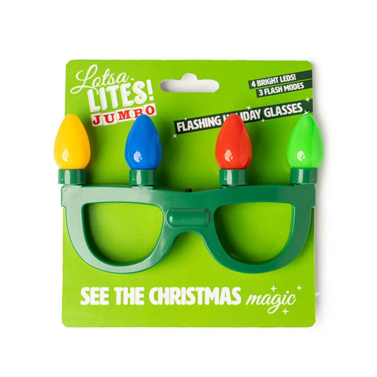Jumbo Christmas Flashing Glasses, 1 Count - Image 3