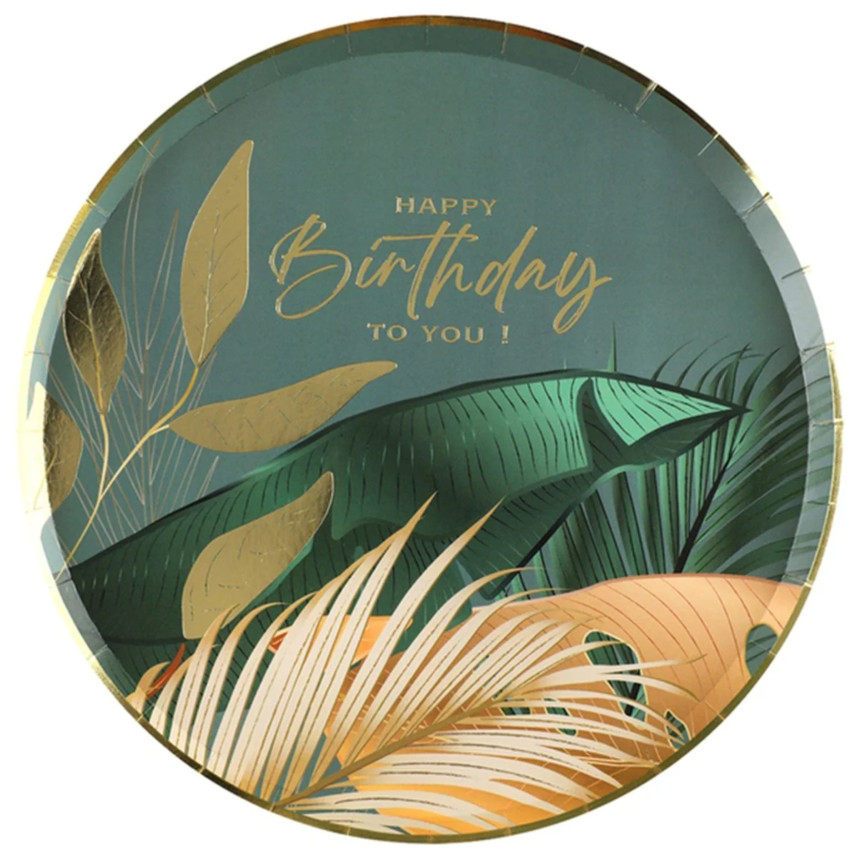 Jungle Birthday Large Round Lunch Paper Plates, 9 Inches, 10 Count