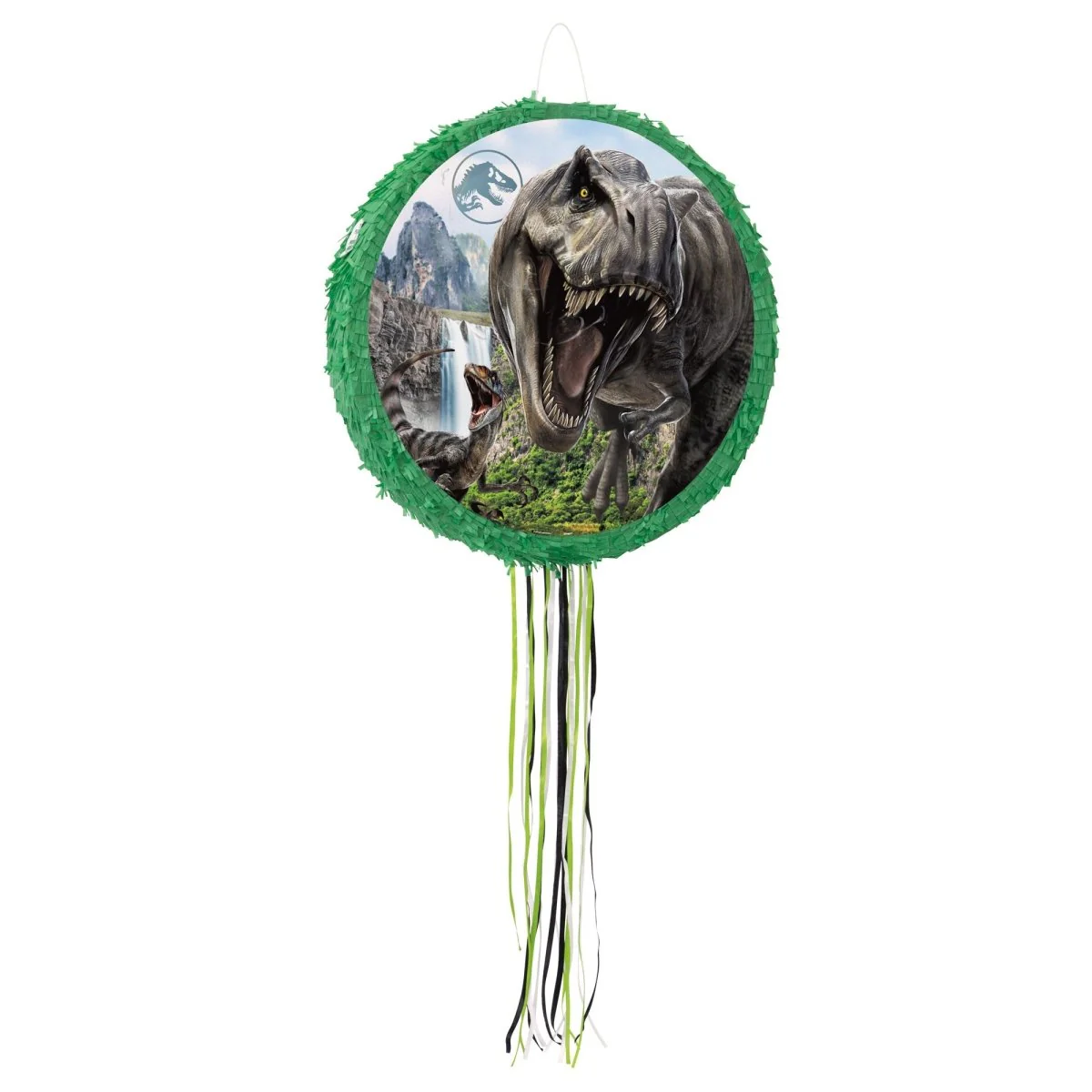 Jurassic World Party Drum Pull Piñata with Dinosaurs