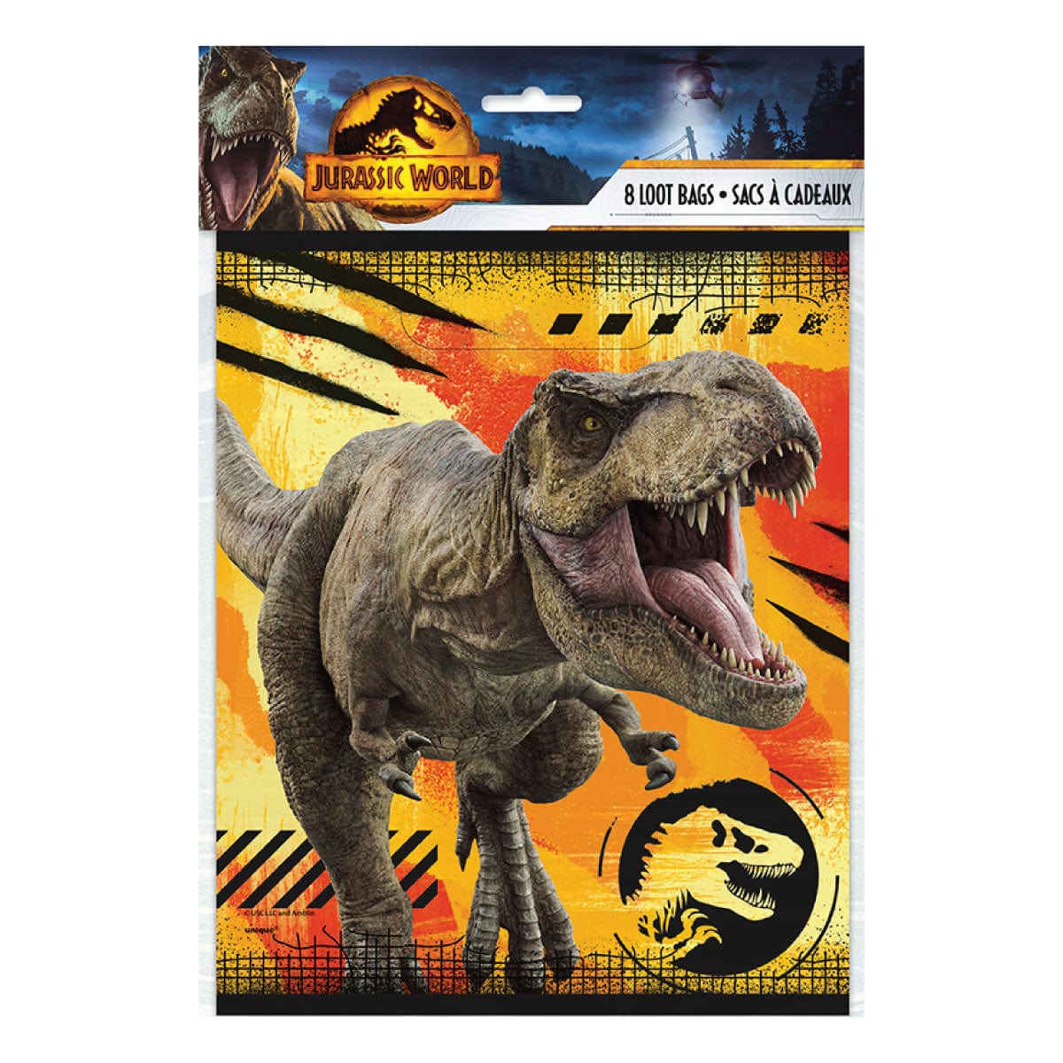 Jurassic World Party Favour Plastic Bags with Dinosaur, 8 Count - Image 2