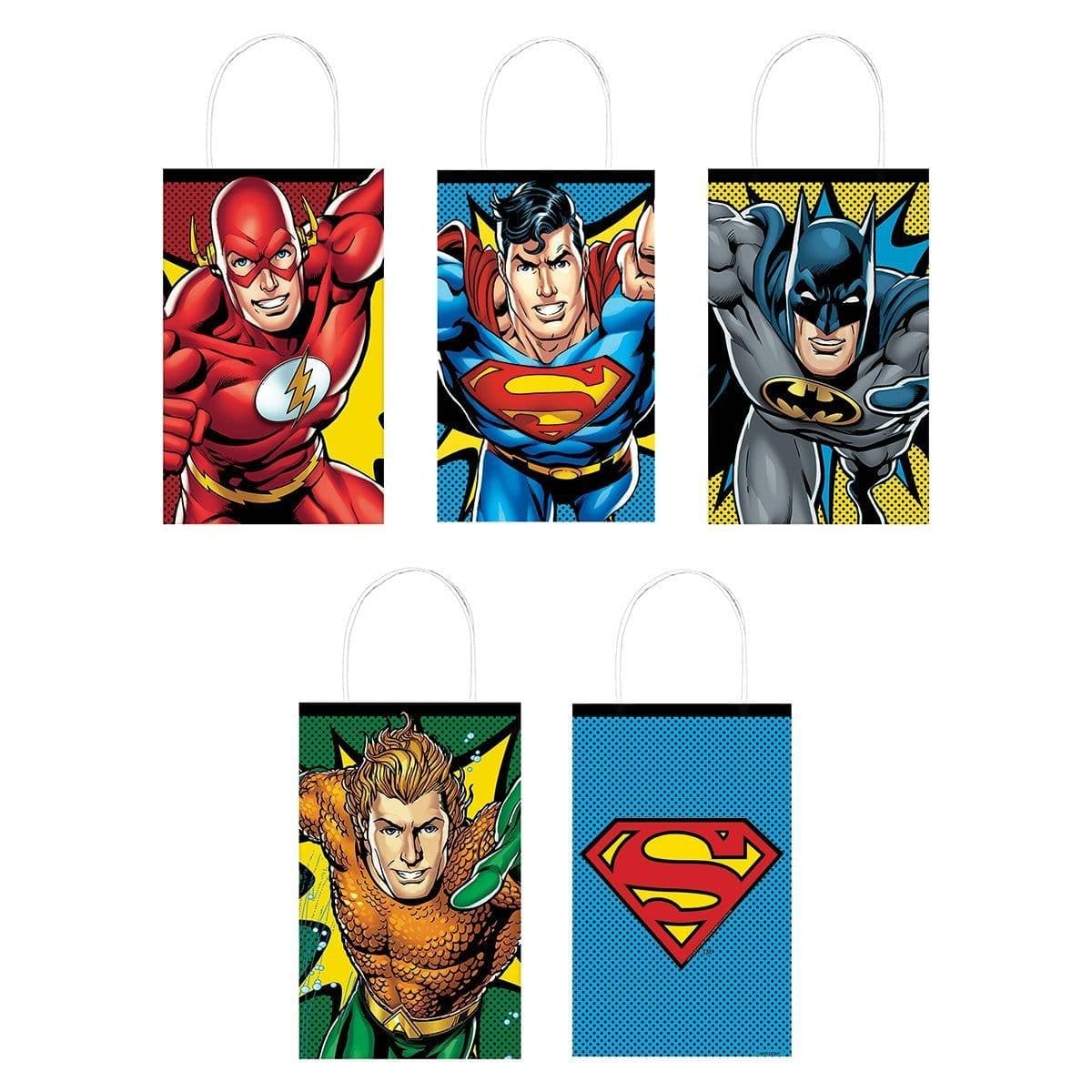 Justice League favor bags, 8 per package