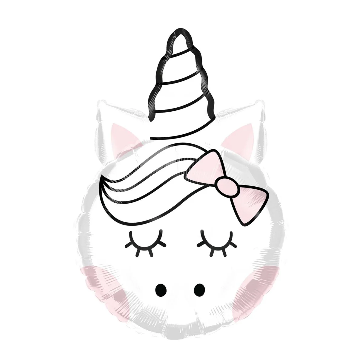 Kawaii Unicorn Supershape Foil Balloon, 20 Inches, 1 Count