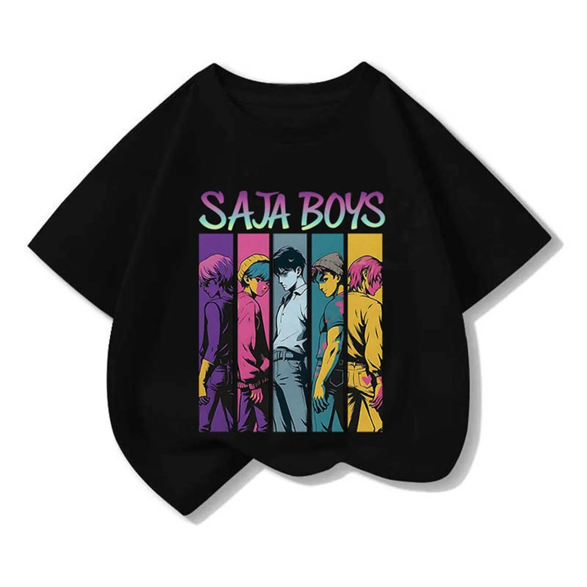 Kpop Anime Saja Boys T-Shirt for Kids, Demon Hunter Inspired Pop Signer