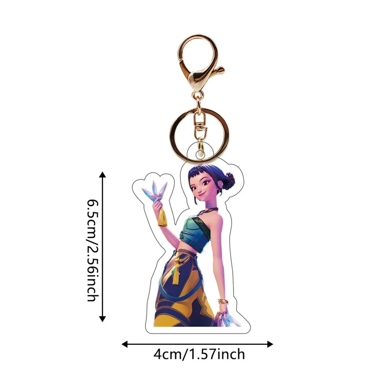Kpop Anime Zoey Keychain, Demon Hunter Inspired Pop Signer, 1 Count