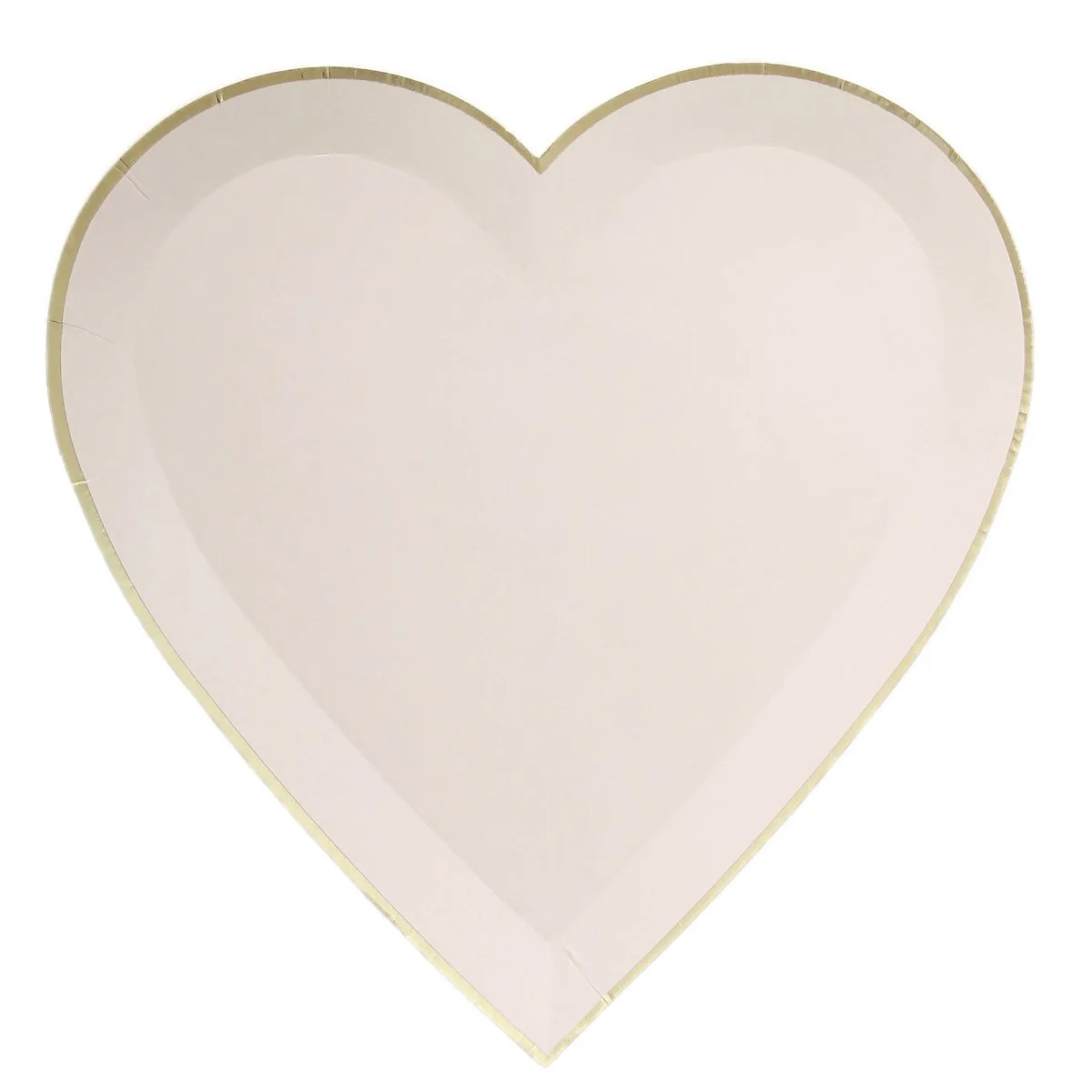 Large Heart Shaped Lunch Paper Plates, Light Pink, 9 Inches, 8 Count