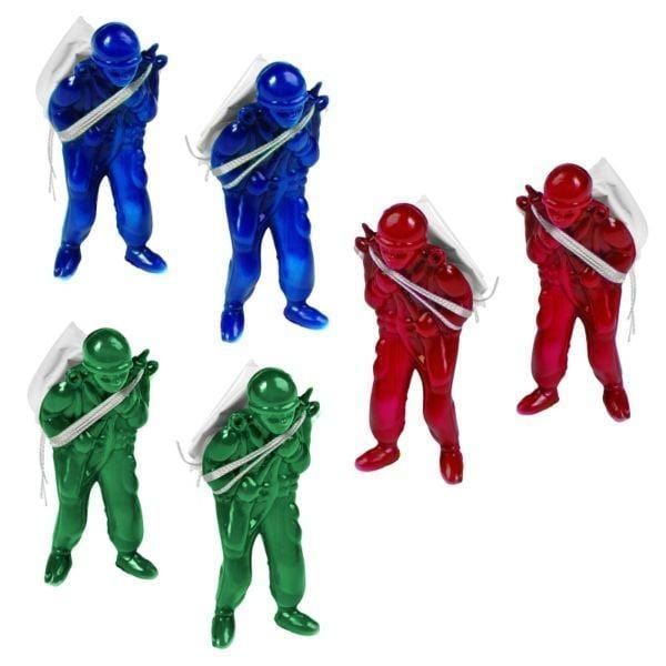 Large paratrooper figurines, 6 per package
