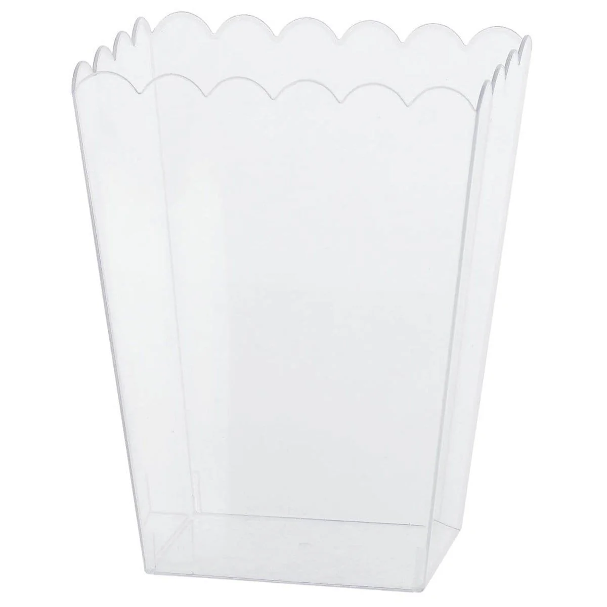Scalloped Container - Large 7.75 In. - Clear