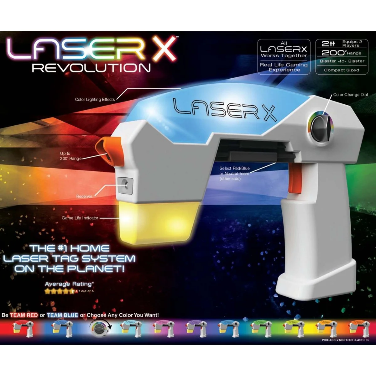 Laser X Revolution Micro Double Blasters, 1 Count - Image 2