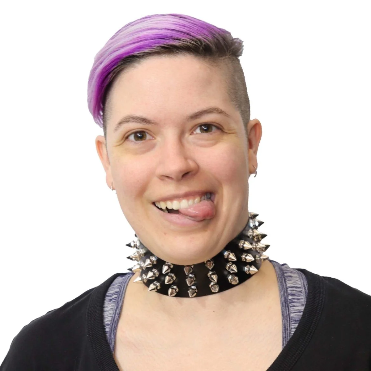 Leatherlike Punk Choker for Adults - Image 2