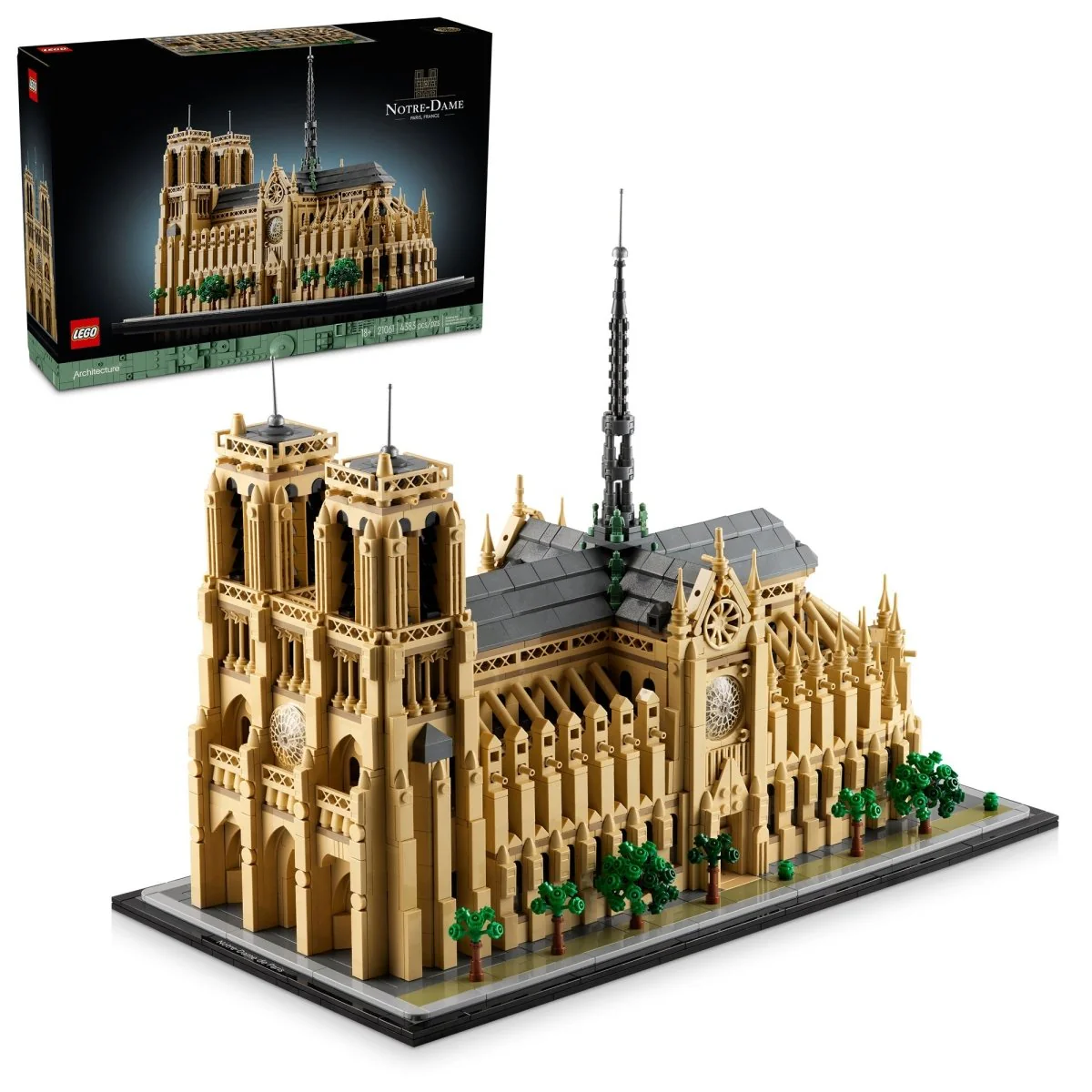LEGO Architecture Notre-Dame de Paris, 21061, Ages 18+, 4383 Pieces
