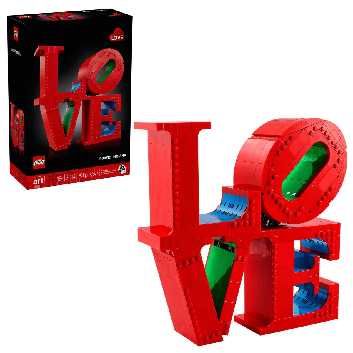 LEGO Art LOVE, 31214, Ages 18+, 791 Pieces