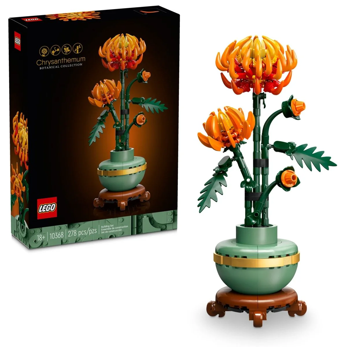 LEGO Botanical Chrysanthemum, 10368, Ages 18+, 278 Pieces